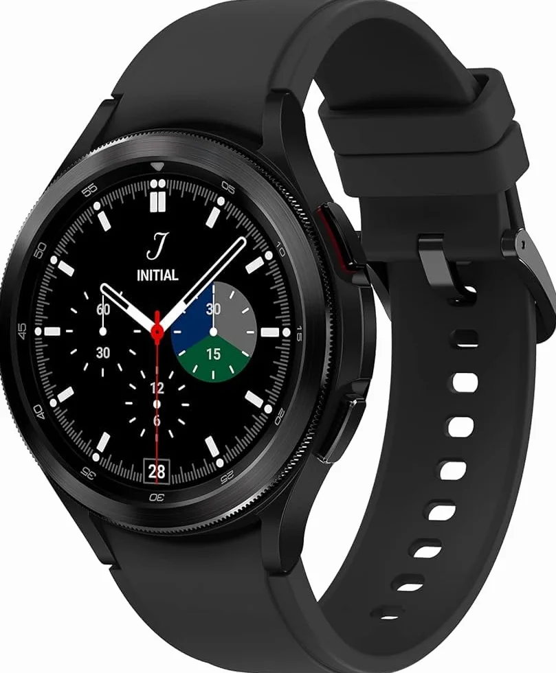 Samsung Galaxy Watch4 Classic - 46mm - czarny - inteligentny zegarek z opaską sportową na grzbiecie - Flouroelastomer - czarny - wyświetlacz 3,46 cm (1,4")