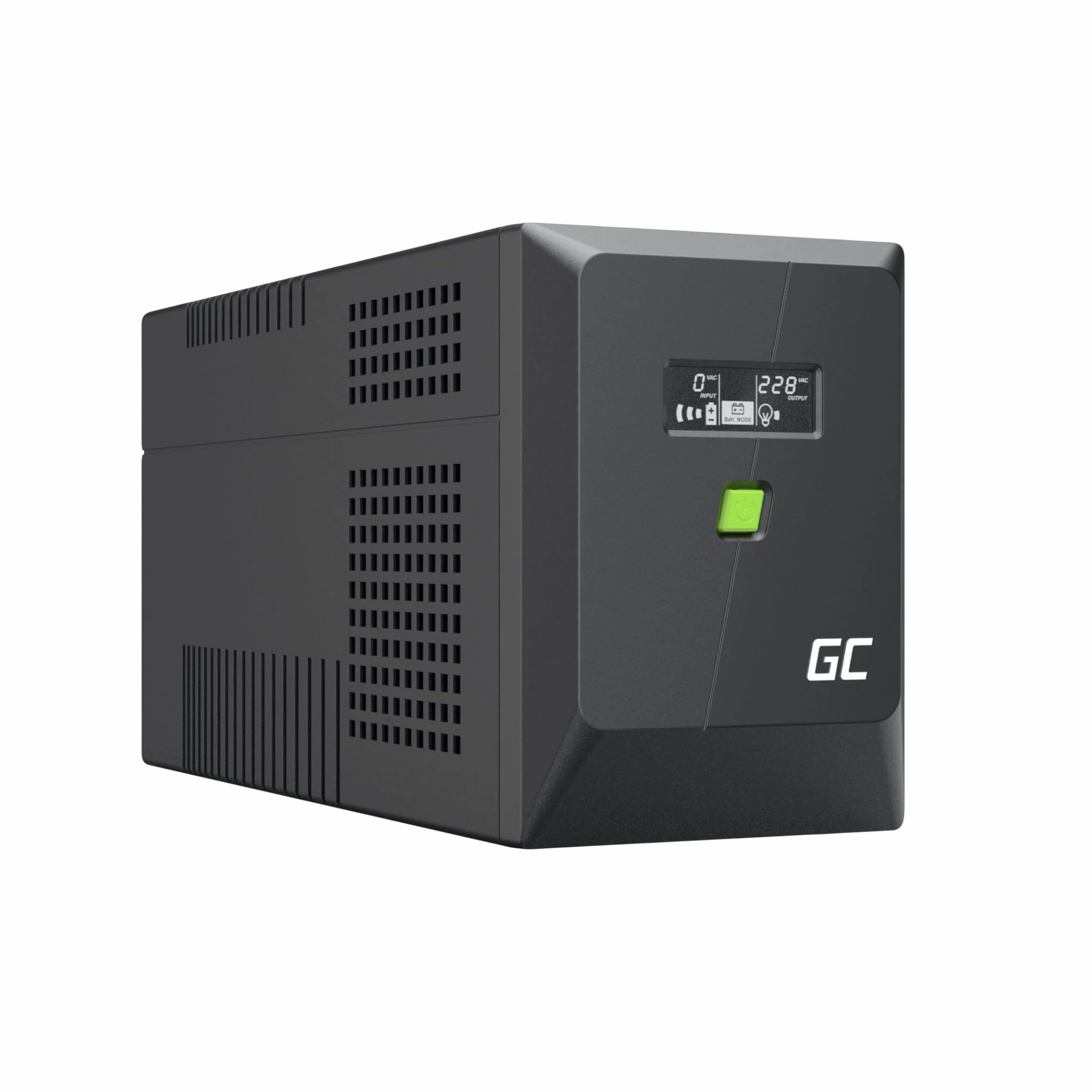Greencell UPS 2000VA 1200 W PowerProof z Wyświetlaczem LCD – Zmodyfikowana Fala Sinusoidalna, Ochrona przed Prądem dla Urządzeń, Ochrona przed Przepięciem, Awaryjne Zasilanie do Urządzeń Gospodarstwa