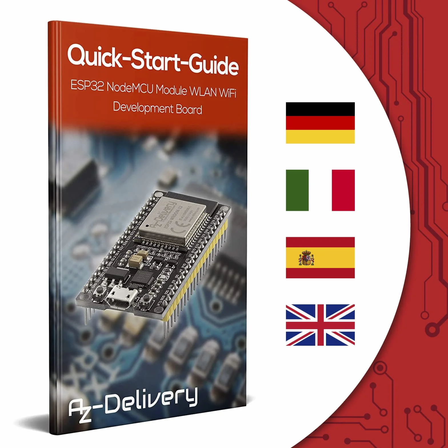 AZDelivery ESP-32 Dev Kit C nielutowany moduł NodeMCU WLAN Płytka rozwojowa WiFi z CP2102