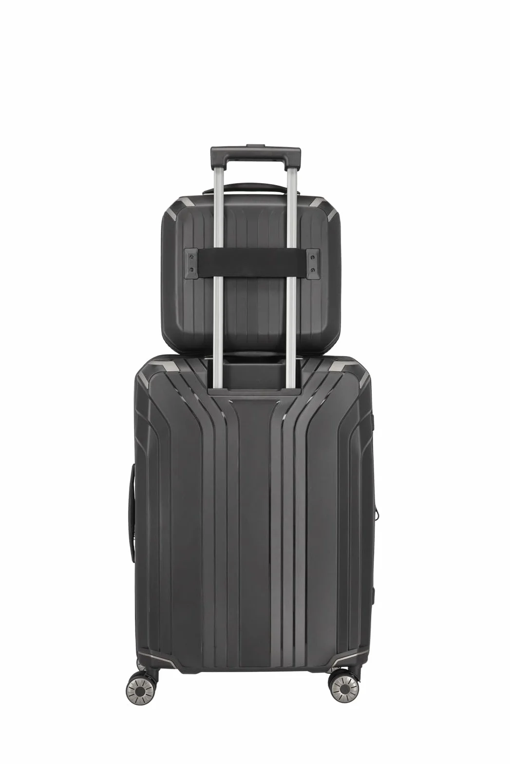 Travelite Elvaa walizka na laptopa z twardą obudową na 2 kółka, 44 cm, czarny, Laptop Trolley 44 cm, Twarda obudowa na laptopa z 2 kółkami