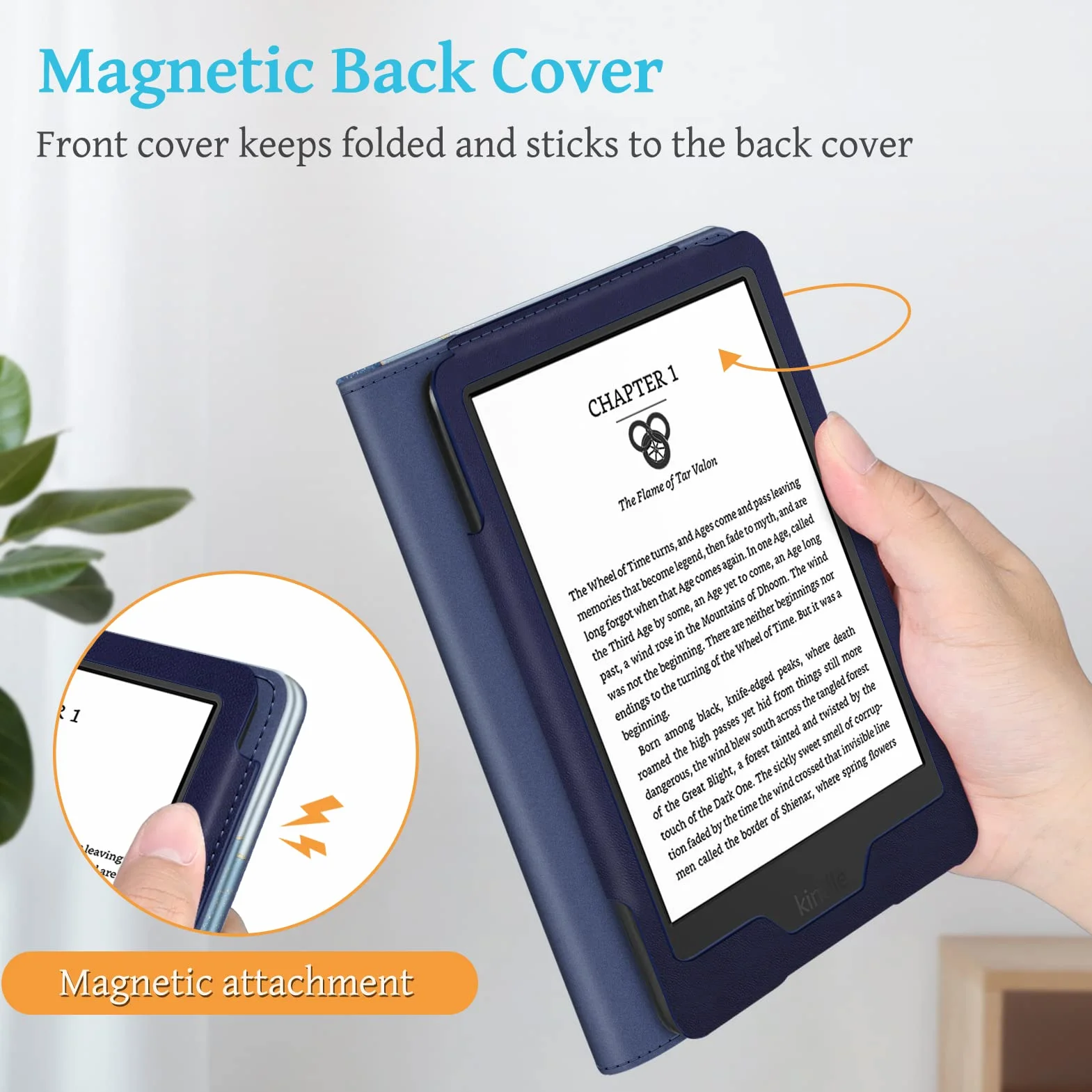 Fintie Etui do 6-Calowy Kindle (11. generacji) - 2024/2022, Kickstand Etui Ochronne z Paskiem na Rękę i Funkcją Auto Sleep/Wake dla Kindle Basic 2024, Ocean Marmur