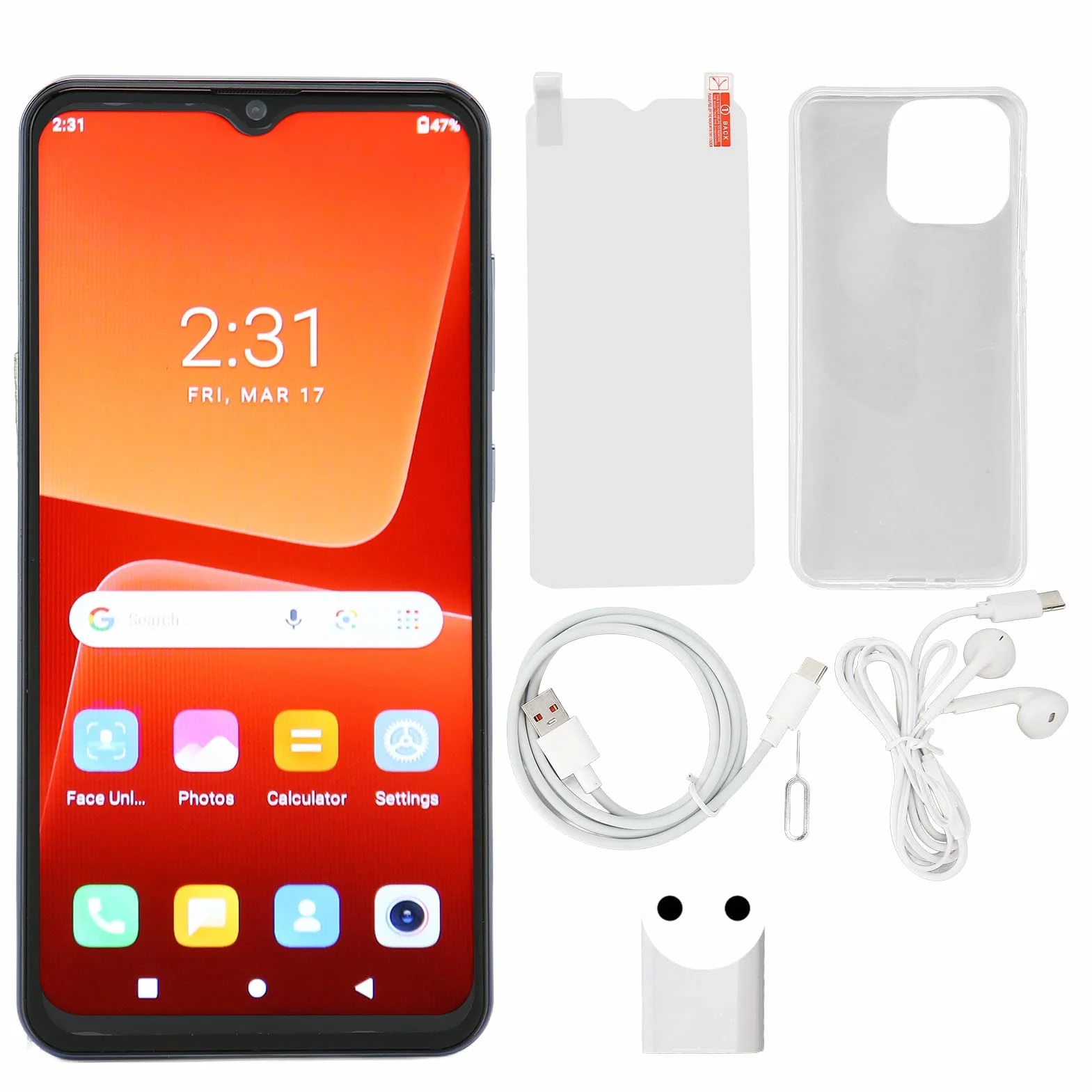 Odblokowane Telefony Komórkowe 4G, Smartfon Dual Sim 8G I 128 GB, Telefon Z Odblokowaniem Twarzą, Smartfon M13pro Z Ekranem O Przekątnej 6, 53 Cala dla Systemu Android 12(UE)