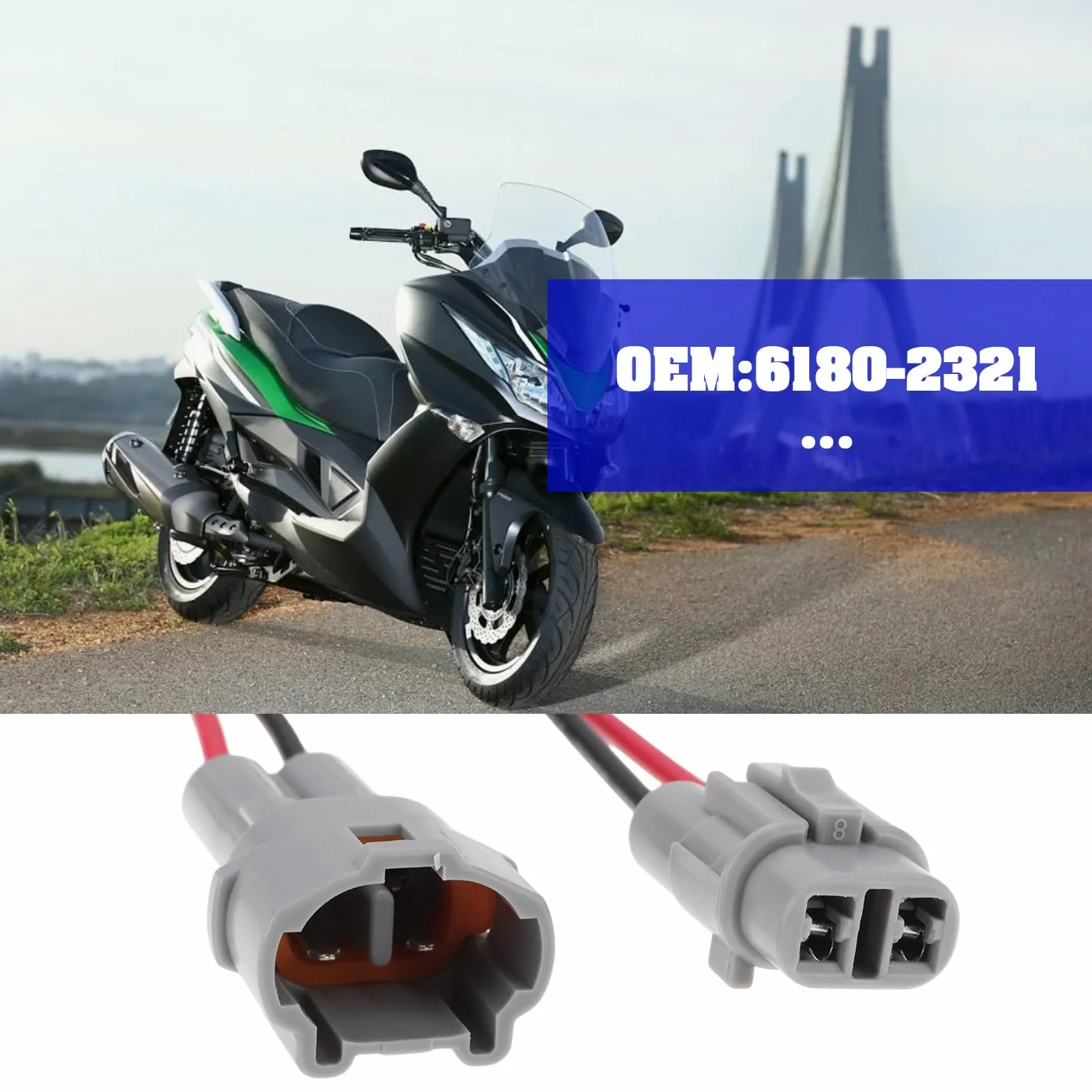 2 zestawy 2-pinowych wstępnie okablowanych wtyków żeńskich i męskich 6180-2321 kompatybilne z Sumitomo kompatybilne z Suzuki MT090