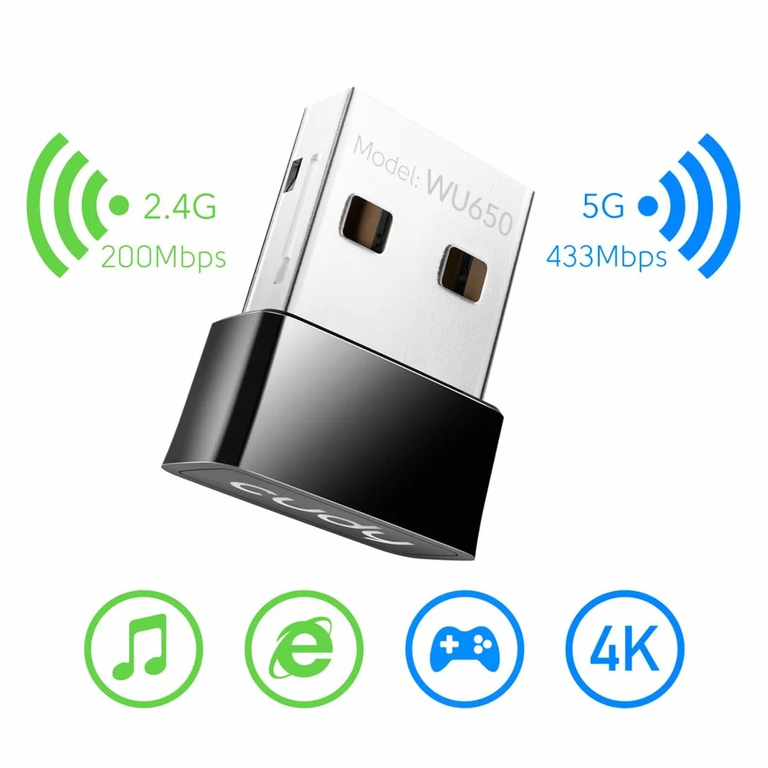 Cudy AC650 Bezprzewodowy adapter WiFi USB 650Mbps Nano