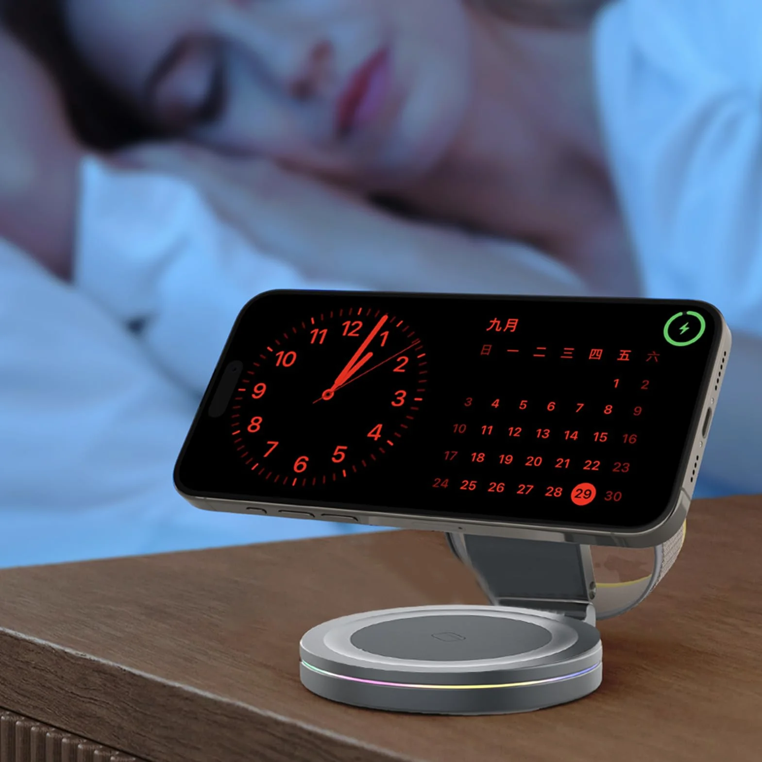 Stacja ładowania telefonu, stacja ładowania telefonu Magnetyczny uchwyt na | Stacja ładująca Obrotowa konstrukcja o 360° Magnetyczny uchwyt