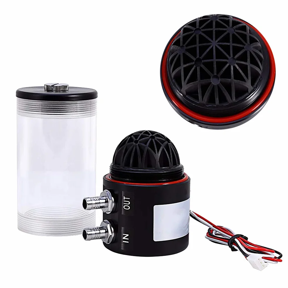 Wymiennik ciepła z pompą wodną, pompa chłodząca wodą PC 500 l/h, 10 W, DC12 V, chłodzenie CPU, akryl G1/4, komputer DIY, zbiornik cylindryczny do chłodzenia wodą