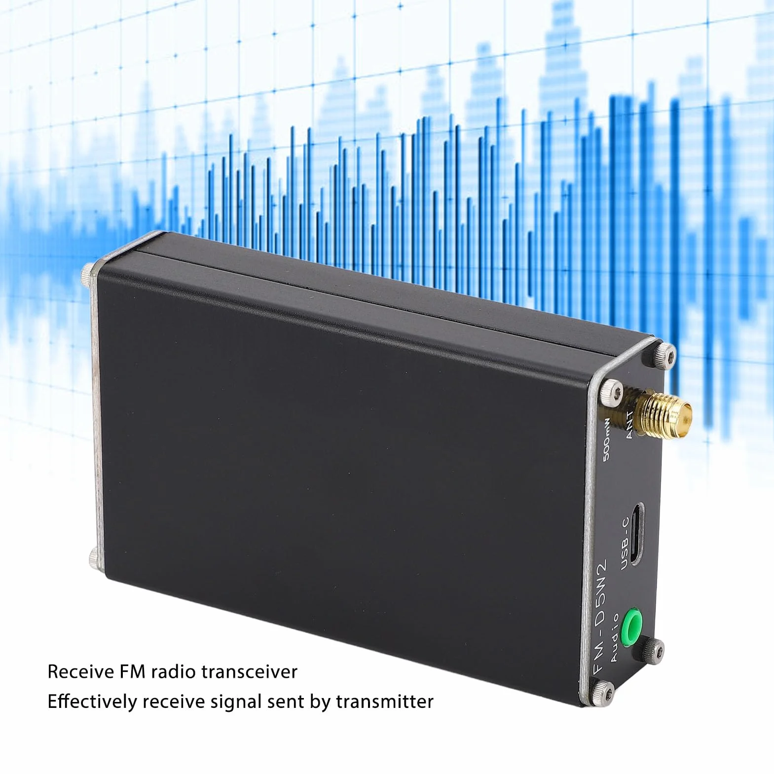 Nadajnik FM, Ministacja Radiowa Stereo, Nadajnik Audycji FM, Częstotliwości Stereo 320, Zasięg 0,5 W, 2 Km, Regulacja 76-108 MHz z funkcją Pamięci, do Nadajników-odbiorników