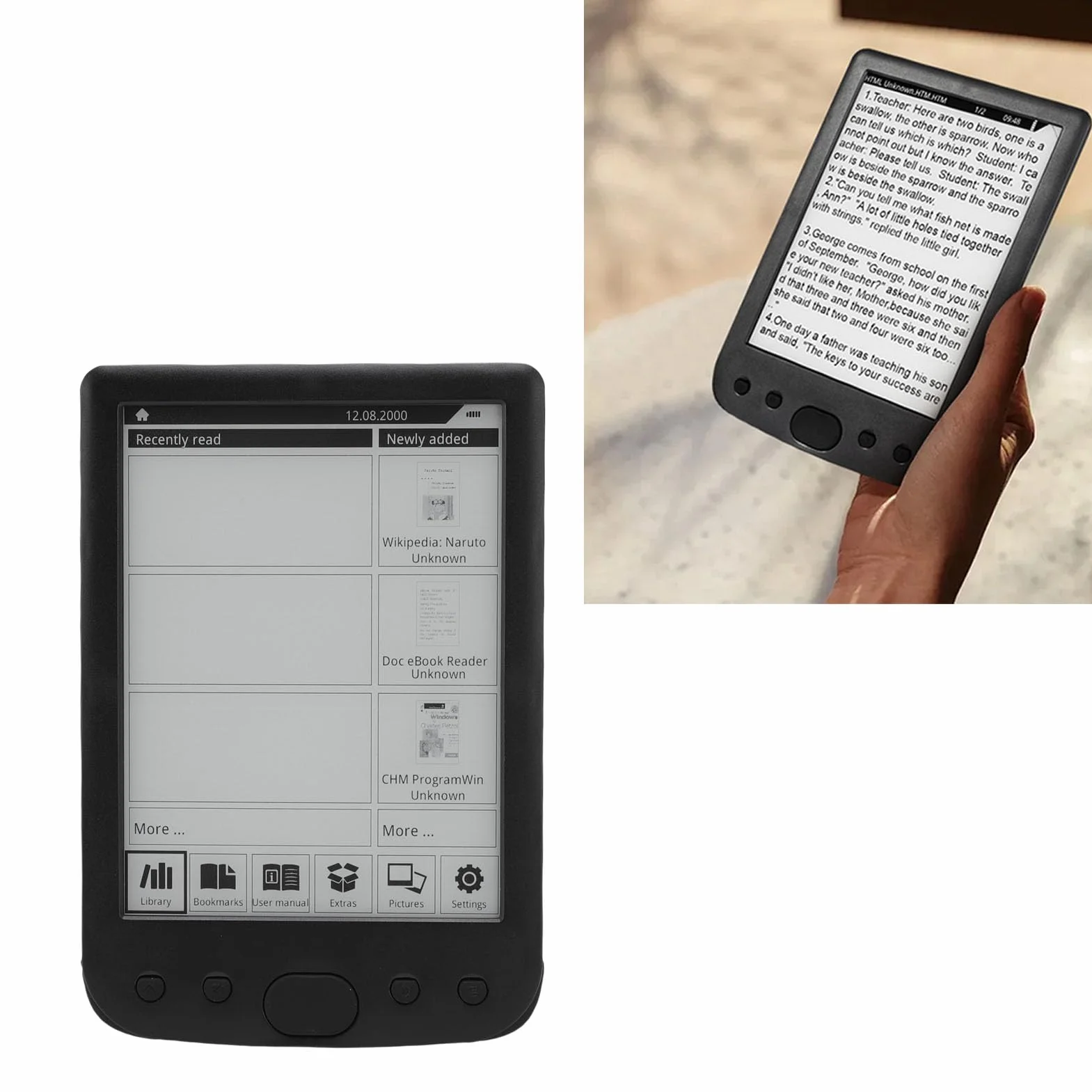 Generic E Reader, 6 -calowe Czytnik Książek światła i Lekki (8G)