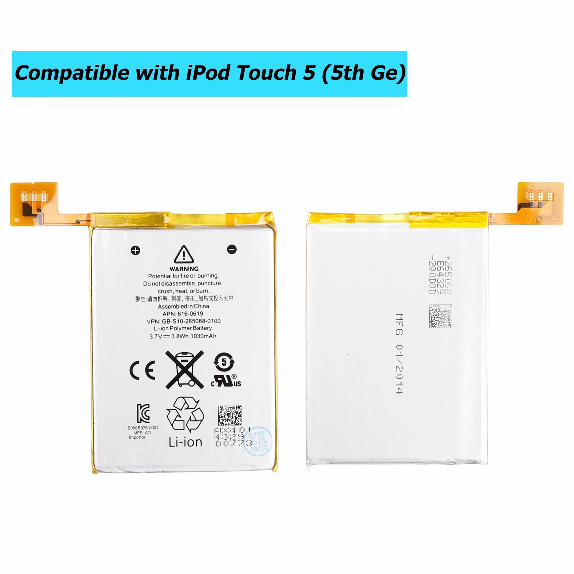 Akumulator zastępczy kompatybilny z iPod Touch 5 (5. generacji) A1421 A1509 16GB 32GB 64GB z zestawem narzędzi