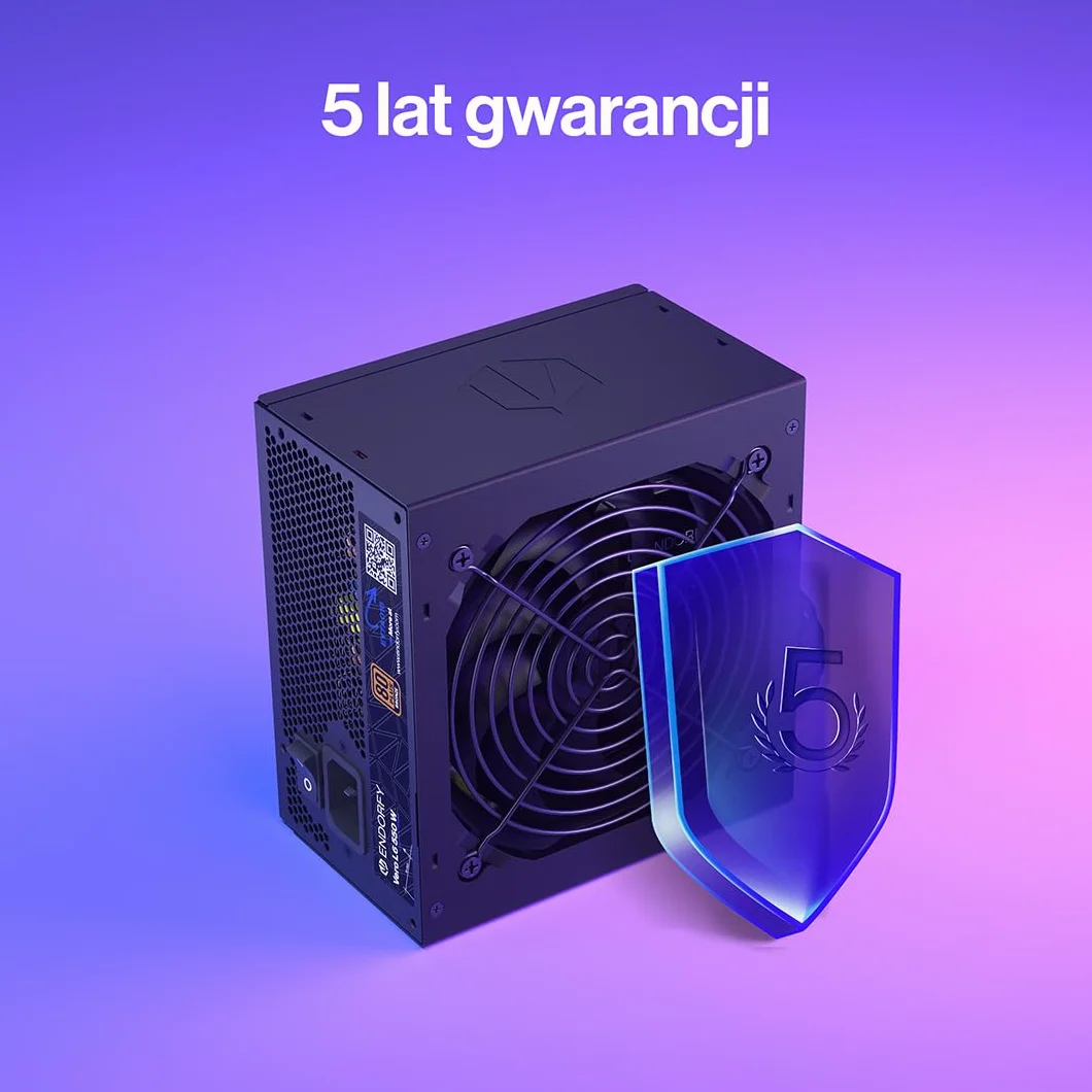 ENDORFY Vero L6 550W ATX 3.1 zasilacz 80 PLUS Bronze, Cybenetics Silver, PCIe 5.1, 12V 2x6, Stratus 120 mm, PSU do PC Gaming, 550 W