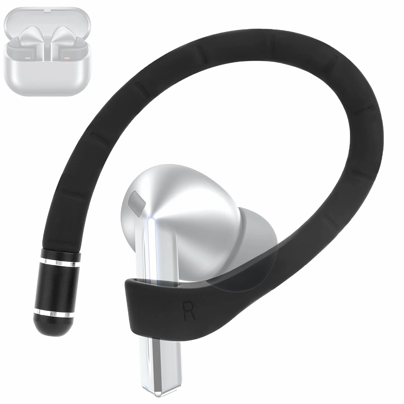 Zaczepy na Uszy Kompatybilne z Samsung Galaxy Buds 3 Pro i Galaxy Buds 3, Antypoślizgowe Zaczepy na Uszy do Słuchawek Dousznych ze Smyczą do Akcesoriów Sportowych i Fitness