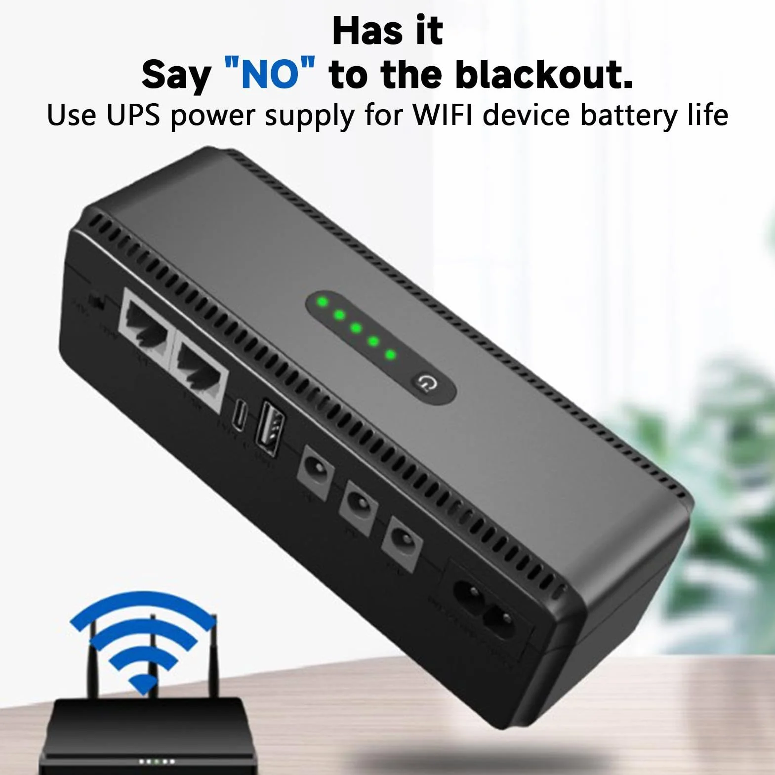 Mała bateria zapasowa UPS, zapasowa bateria zapasowa 10400 mAh - kompaktowy zasilacz awaryjny, mały zasilacz UPS, zapasowa bateria UPS do monitora
