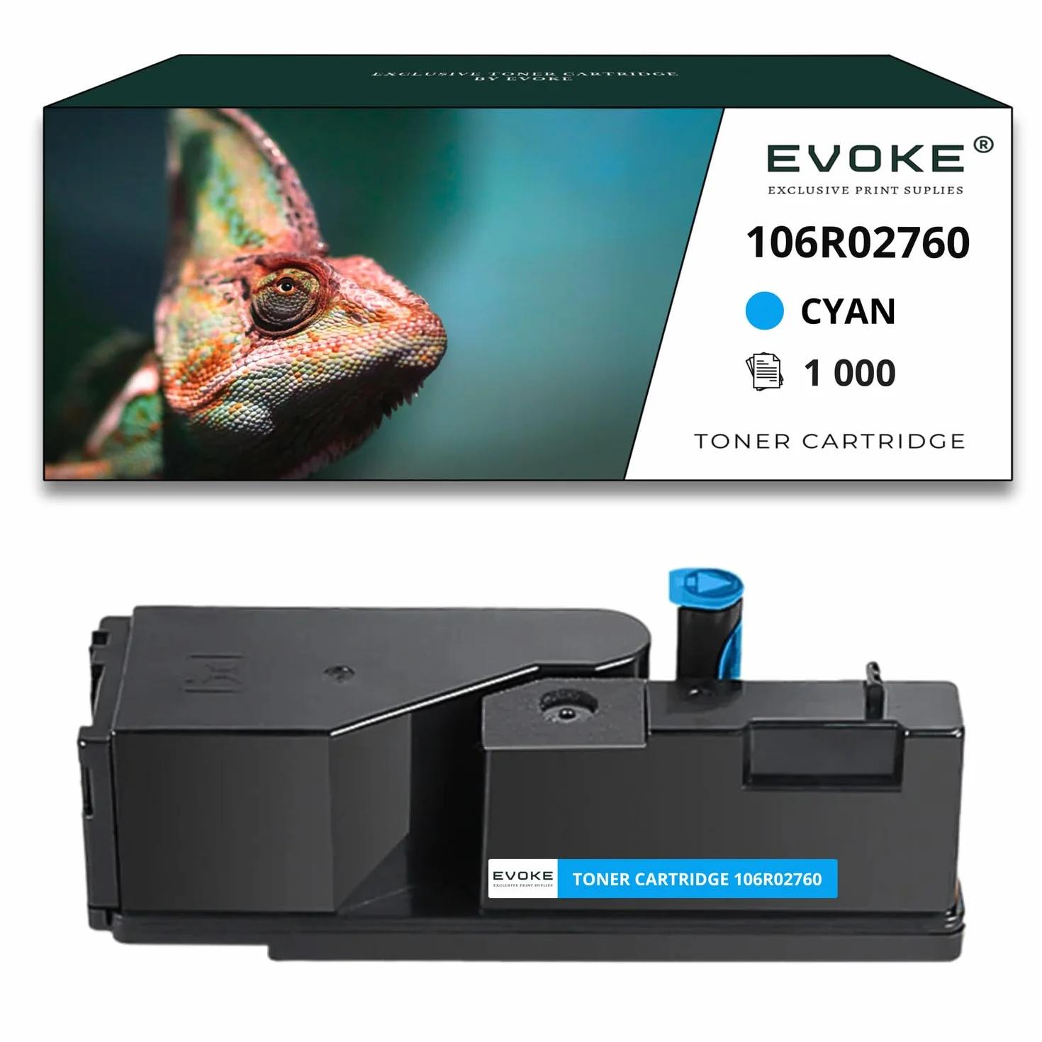 EVOKE 106R02763 + 106R02762 + 106R02761 + 106R02760 Toner Kompatybilny z Xerox XEROX Phaser 6020 6020BI 6022 6027 WorkCentre 6025 (Zestaw CMYK) 5000 Stron