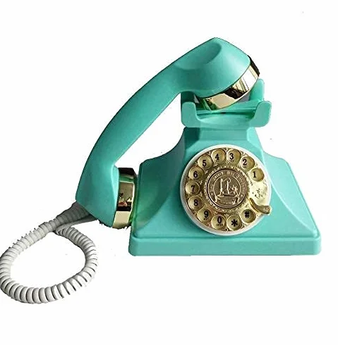 Telefon domowy Telefon antyczny z tarczą obrotową w stylu zachodnim Antyczne przechowywanie numerów Telefon retro z tarczą obrotową Telefon stacjonarny