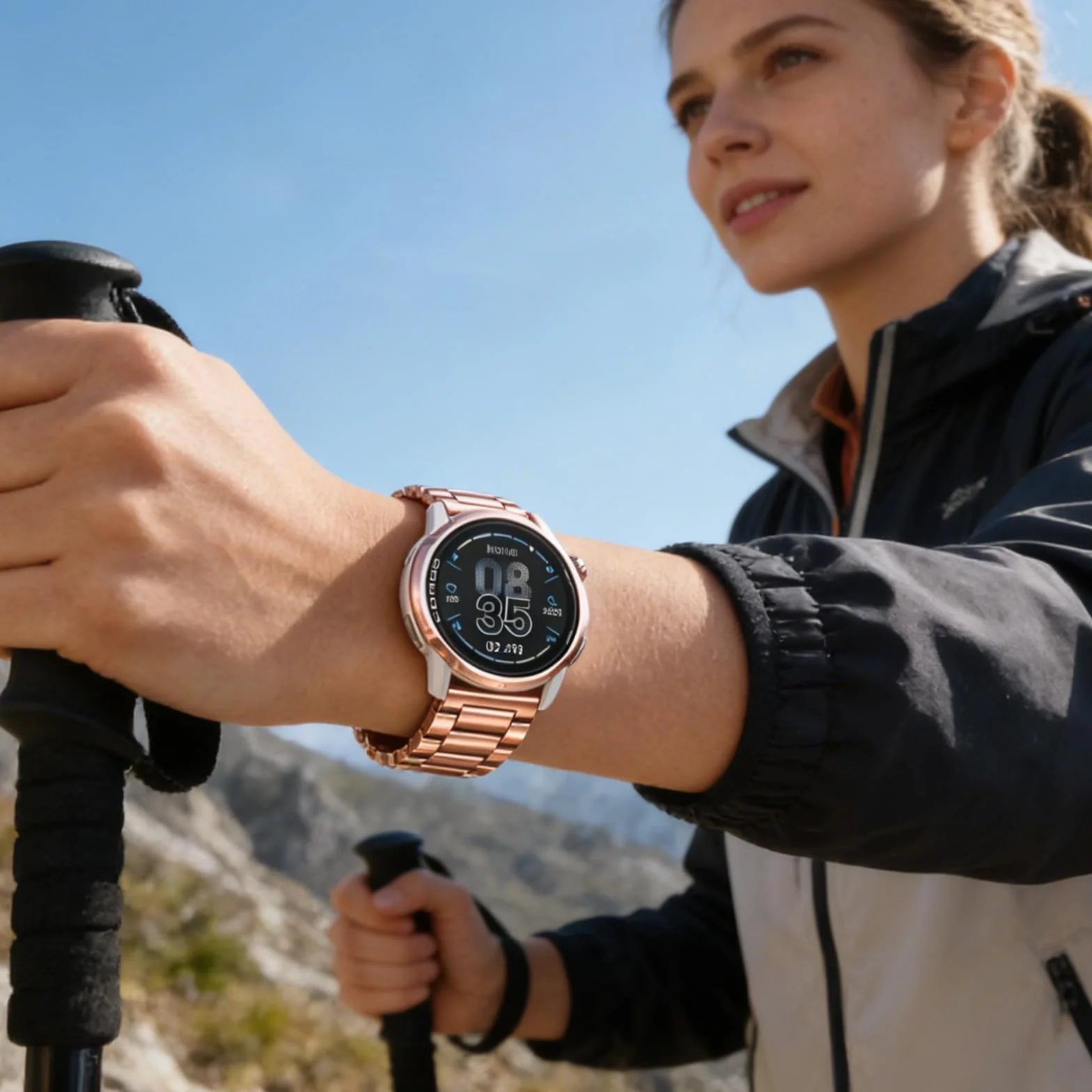 Metalowa bransoletka kompatybilna z COROS APEX 4 42 mm / Apex 2 Pro, 22 mm, stal nierdzewna, zapasowy pasek do COROS Pace 3 / Pace 4 / Pace Pro, dla kobiet i mężczyzn