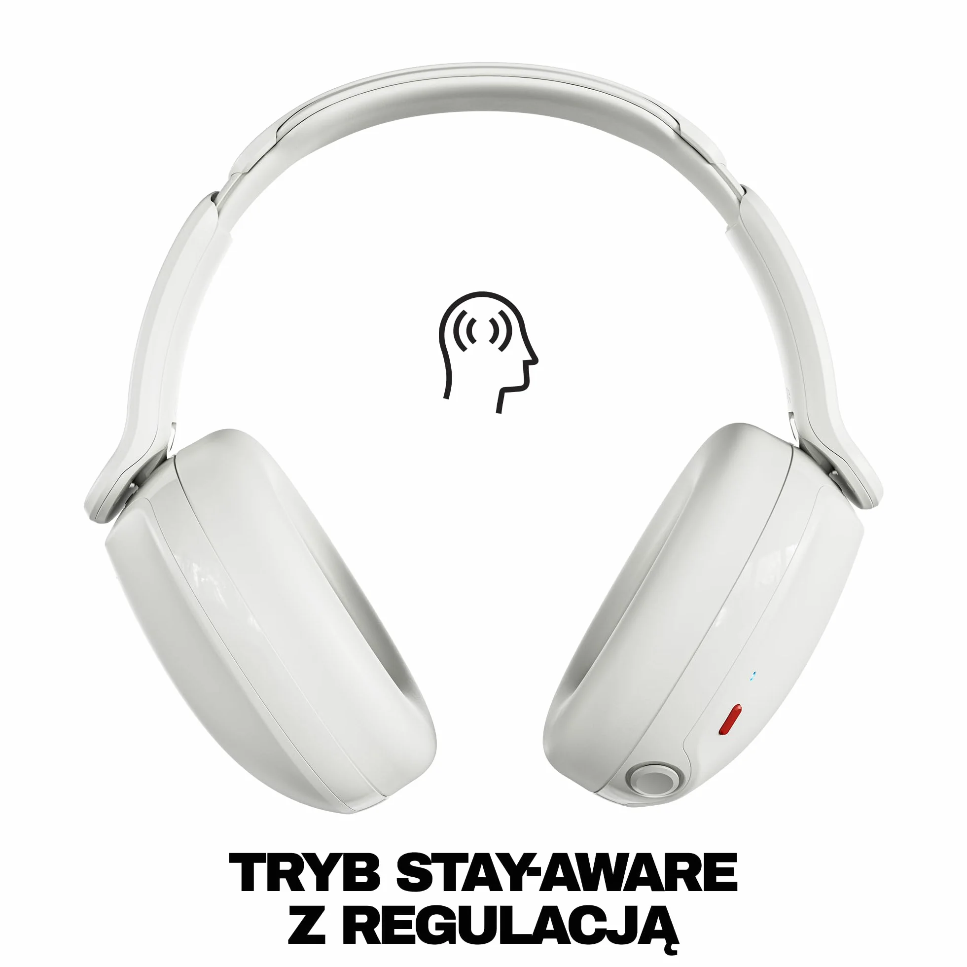 Skullcandy Hesh 360 – bezprzewodowe słuchawki nauszne Bluetooth, do 100 godzin słuchania, konstrukcja wyciszająca hałas, składane na płasko, mikrofon, iPhone, Android - Kość