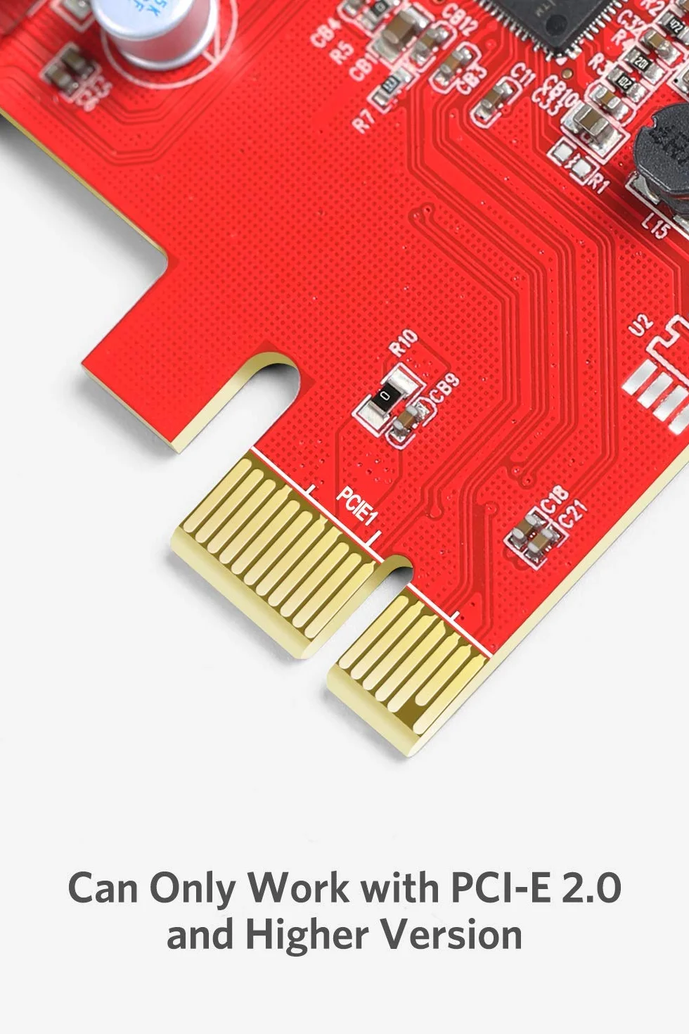Inateck Superspeed 4-portowa karta rozszerzeń PCI-E na USB 3.0 - interfejs USB 3.0 4-portowa karta Express Desktop z 15-pinowym złączem zasilania SATA, [zawiera kabel 4-pinowy do 2 x 15-pinowy +