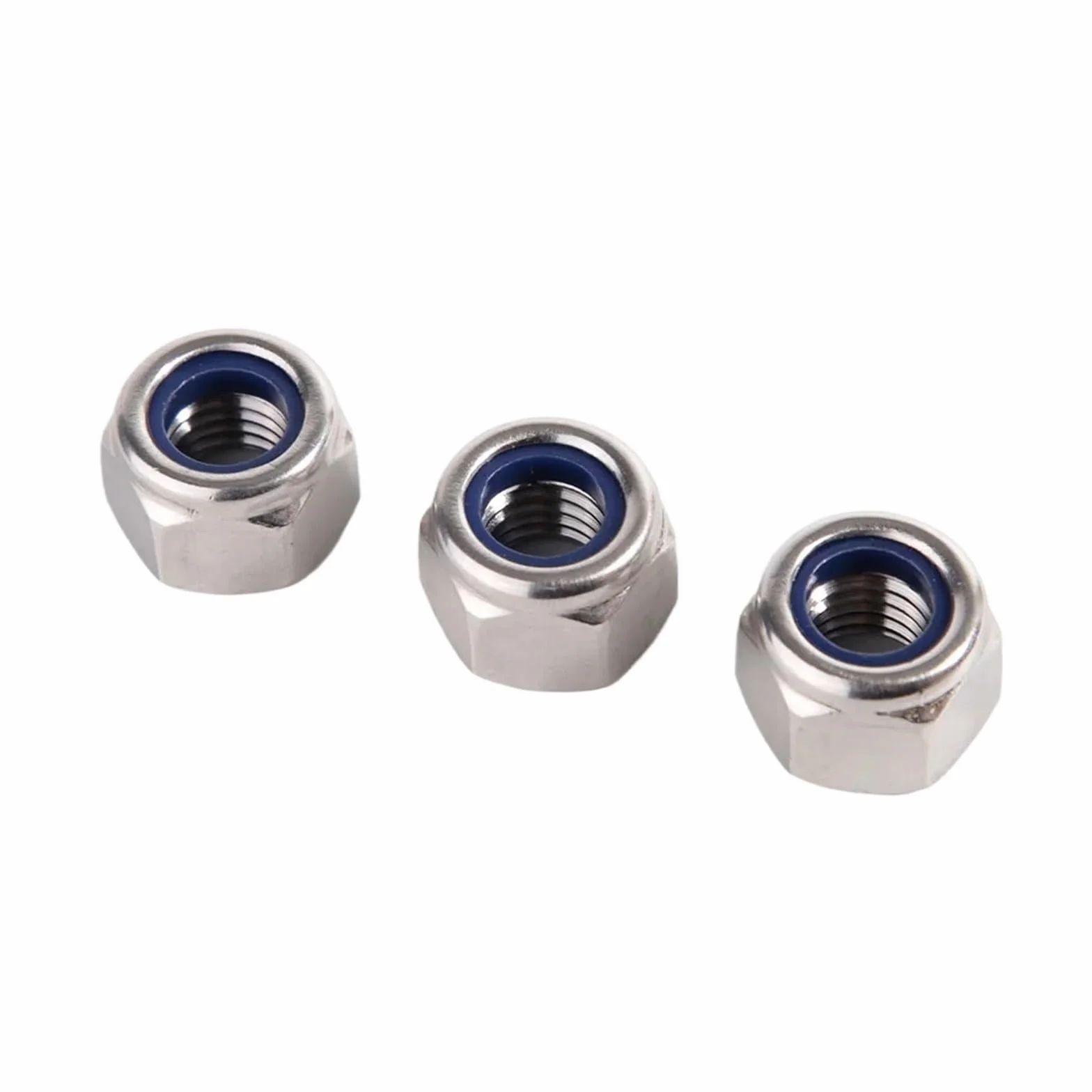 1-50 Sztuk A4-80 316 Stal Nierdzewna Nylonowa Nakrętka Zabezpieczająca M3 M4 M5 M6 M8 M10 M12 M14 M16 M20 M22 M24 M30 Wkładka Sześciokątna Samoblokująca DIN985(2pcs M22-2.5)