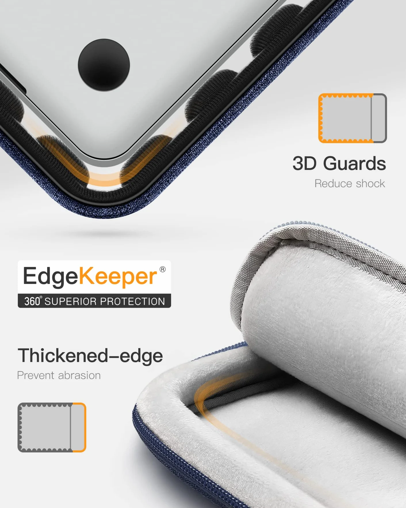 Inateck Kompleksowa ochrona 360°, etui na laptopa, kompatybilne z MacBook Air M3/M2/M1 2024-2018 A3113 A2681 A2337, MacBook Pro M2/M1 2022-2016, A2686, A2338