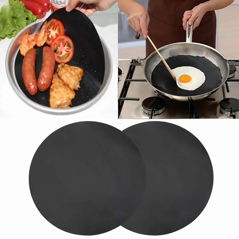 Mata do grillowania 2-częściowy zestaw z teflonową powłoką zapobiegającą przywieraniu, okrągła Ø 24 cm