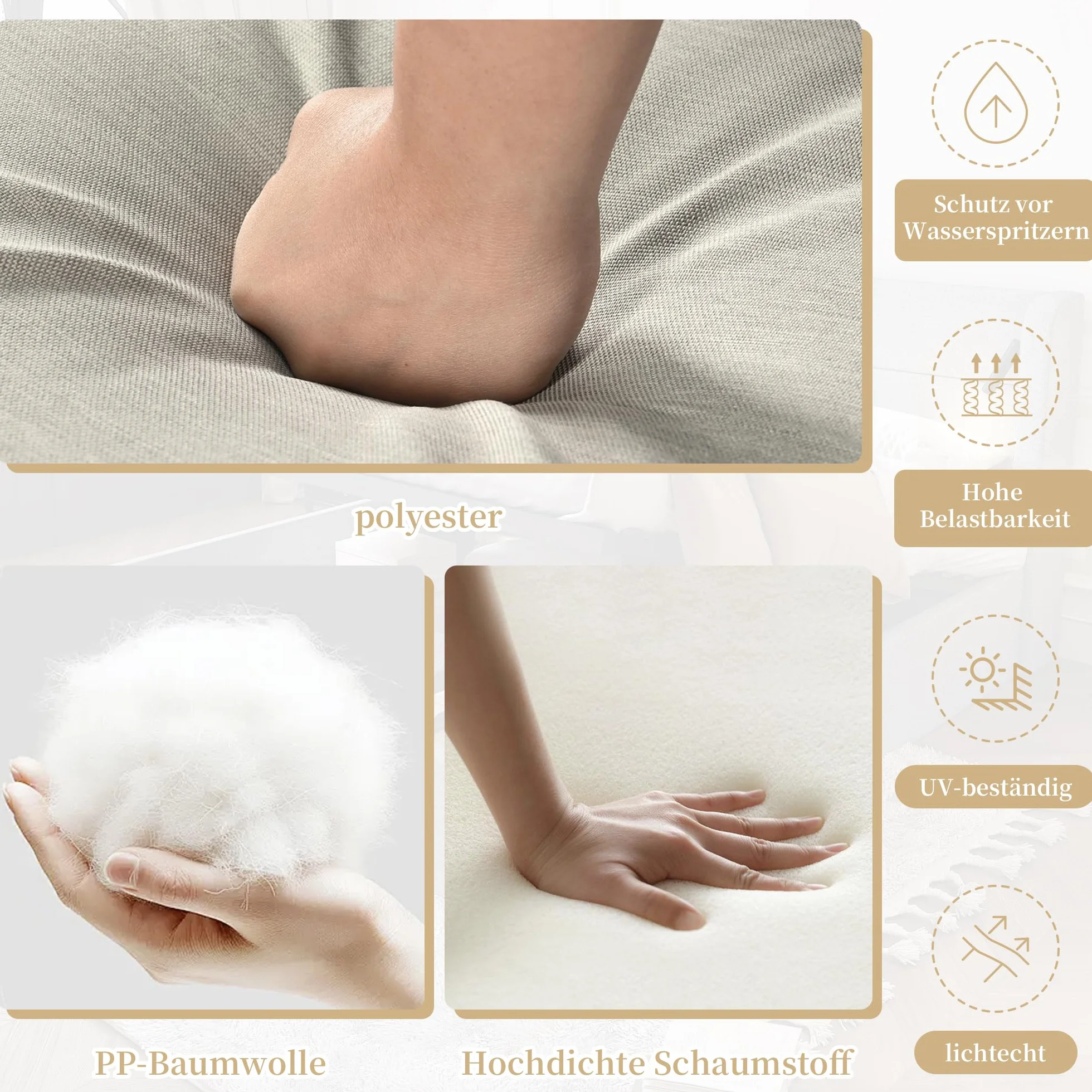 5-częściowy zestaw mebli ogrodowych fotel sofa narożna łóżko relaksacyjne stolik kawowy ocynkowana stal szaro-beżowy
