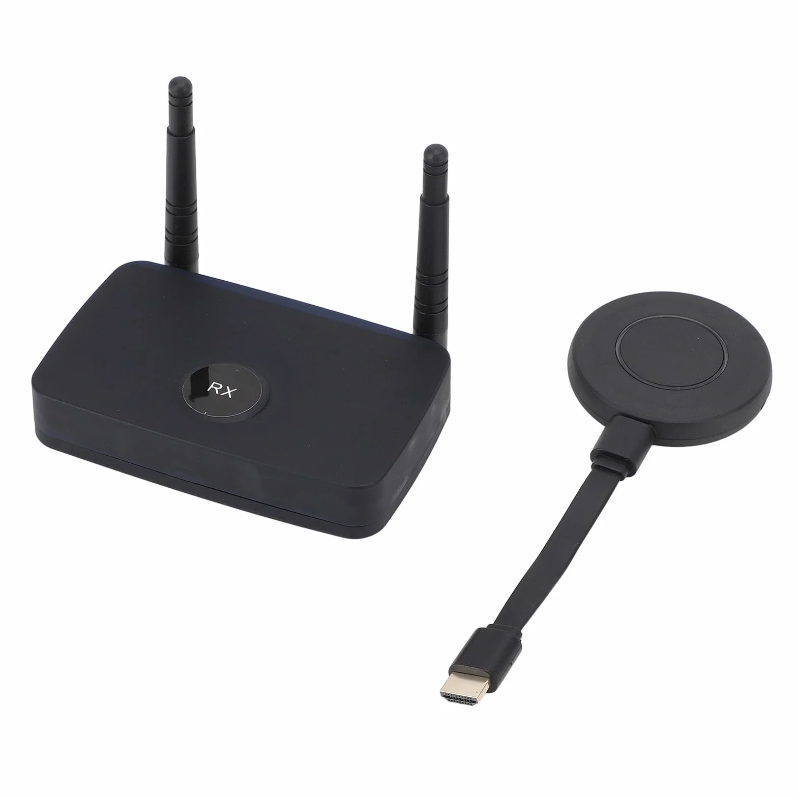 Pyhodi Bezprzewodowy Adapter Dongle Wyświetlacza, 1080p Wireless Extender Nadajnik i Odbiornik, Rozpocznij Rzut Ekranu Bezprzewodowego w Mniej niż 10 Sekund dla Projektora (wtyczka UE)