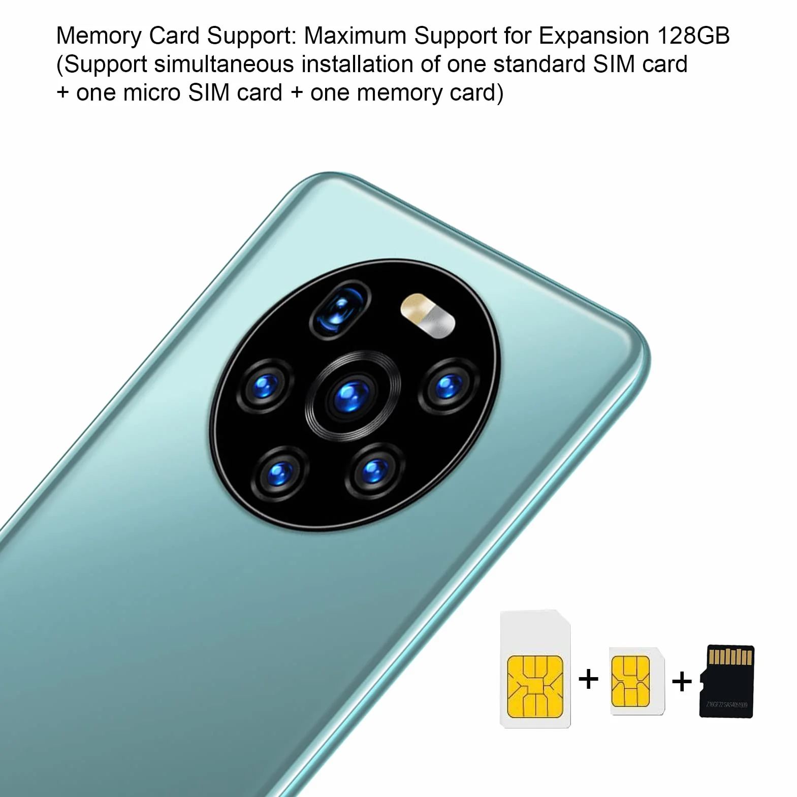 Telefon LEEZAD Mate40 Pro Z Ekranem HD O Przekątnej 5,45 Cala, Smartfonem 3G Z Podwójną Kartą I Podwójnym Trybem Gotowości, Baterią Litową 1500 MAh, Przednim Aparatem 0,3 MP I Tylnym Apara(Zielony)