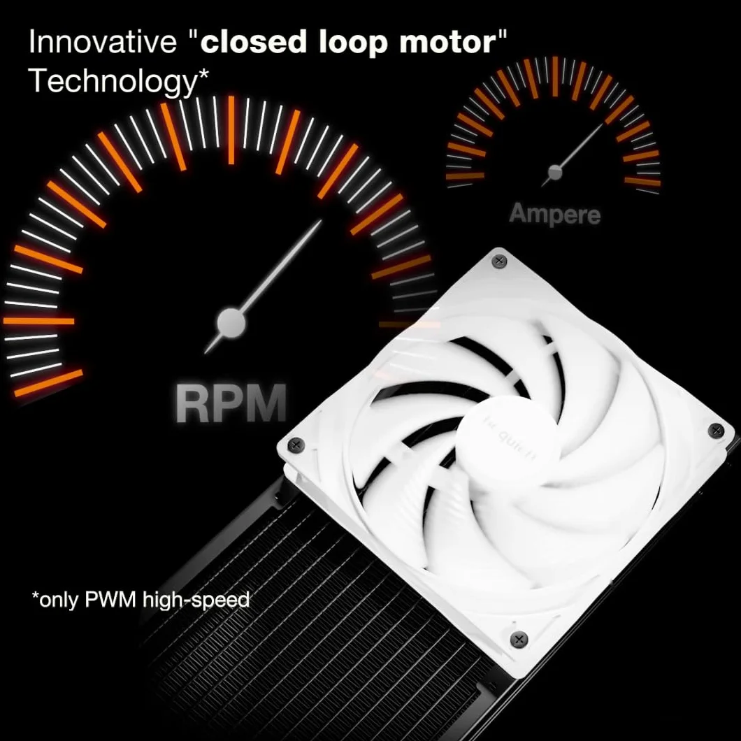 be quiet! Pure Wings 3 140 mm PWM Highspeed White wentylator, innowacyjny silnik z technologią Close-Loop, wysoka prędkość obrotowa, minimalna prędkość obrotowa, zoptymalizowana rama wentylatora,