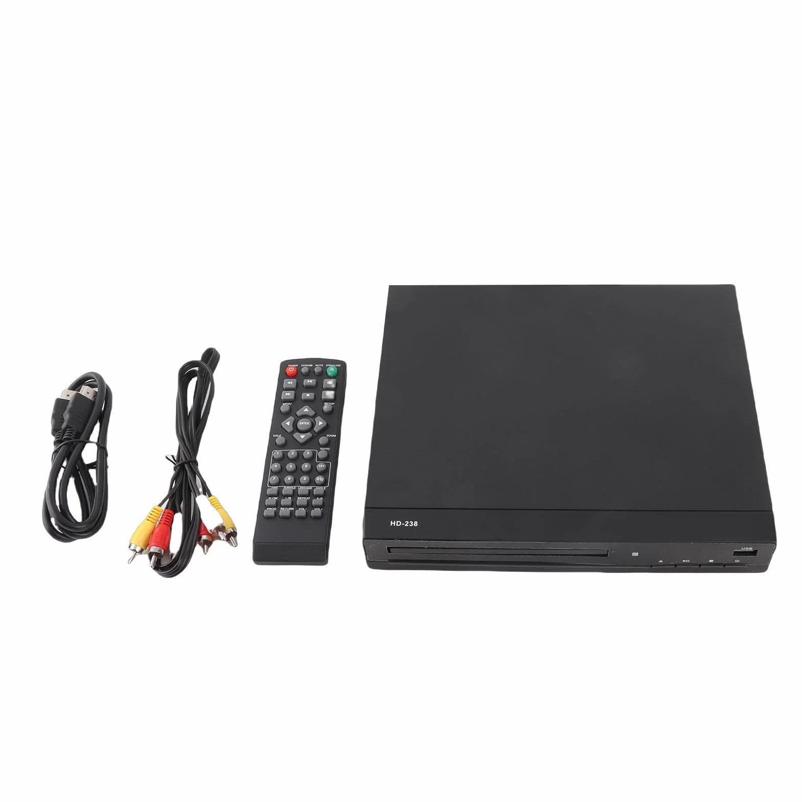 Odtwarzacz HD DVD, Skalowanie Multimediów do 1080P dla Wszystkich Regionów, Odtwarzacz DVD, Kable USB z Pilotem i obsługą NTSC PAL, Idealny do Telewizora (wtyczka UE)