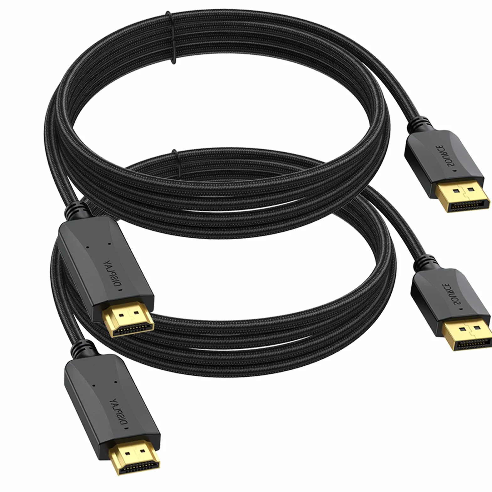 Kabel DisplayPort na HDMI 3 m 2-pak, Display Port DP na HDMI HDTV Adapter męski na męski do audio i wideo