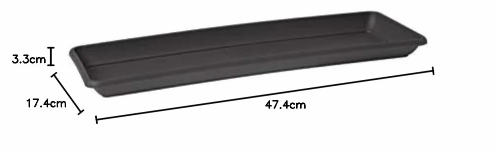 Artevasi Venezia Podstawka prostokątna, 50cm, antracytowa