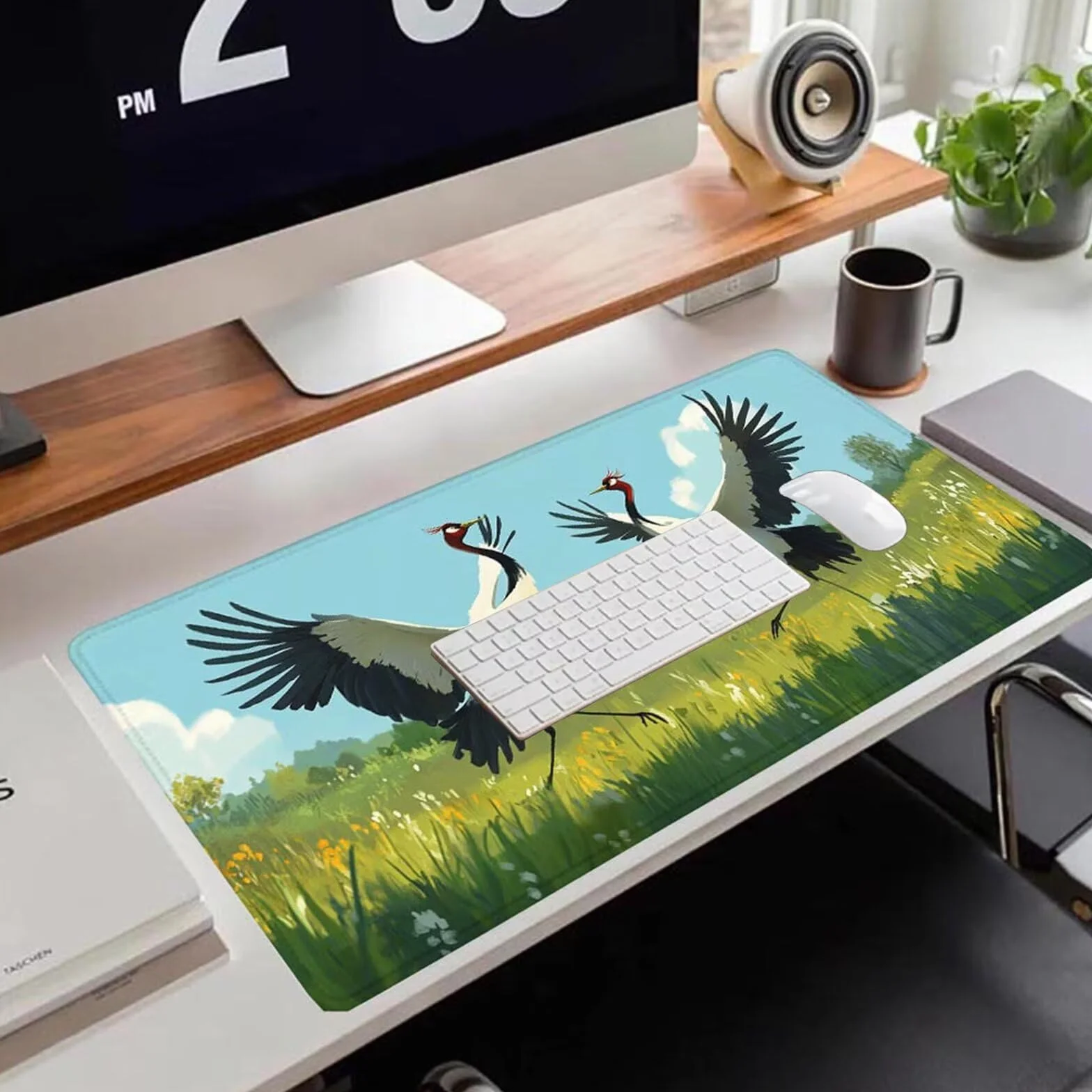Gamingowa podkładka pod mysz 1200 x 600 x 3 mm, XXL, wodoszczelna, odporna na ścieranie, z przyszytymi krawędziami, niebieska, podkładka na biurko, poprawia prędkość i precyzję do komputera, laptopa