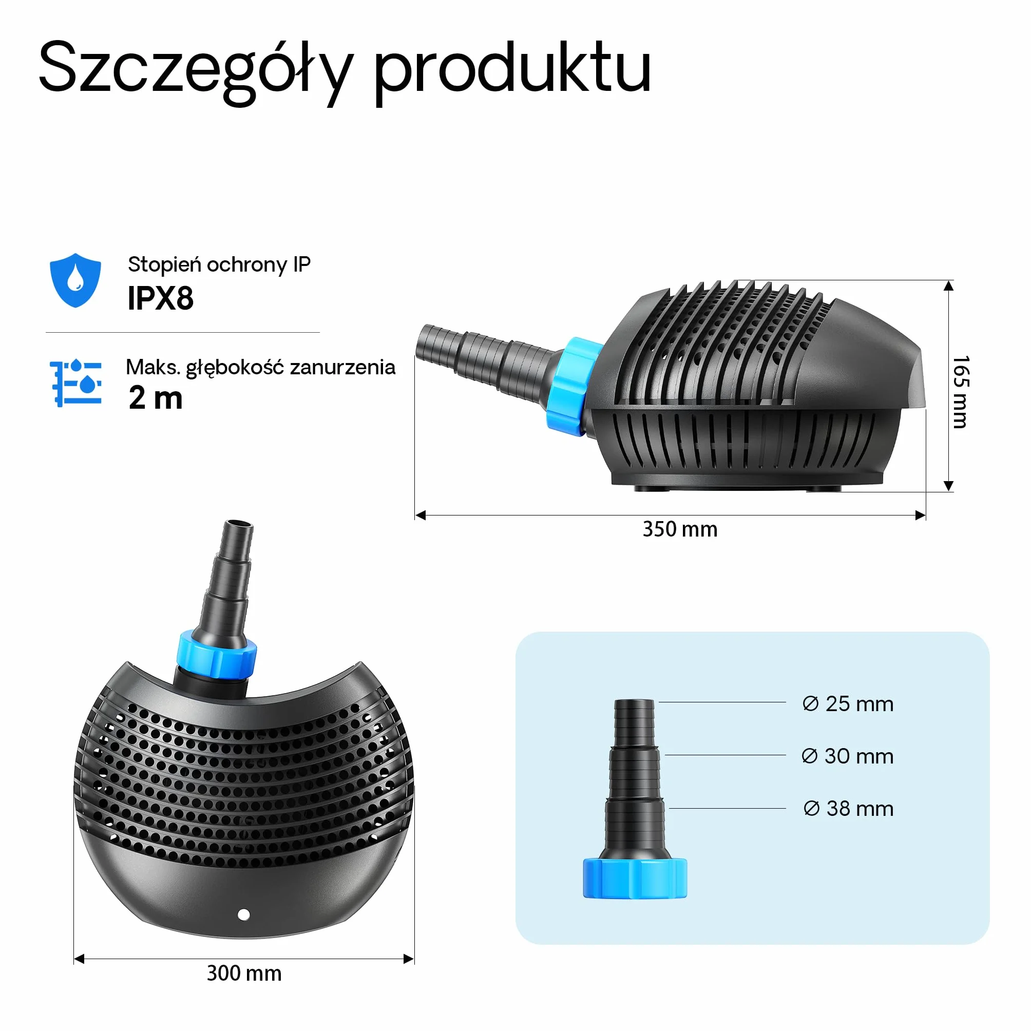 SunSun CTP 4800 SuperECO pompa do stawu, pompa filtrująca, 4500 litrów na godzinę, 30 W