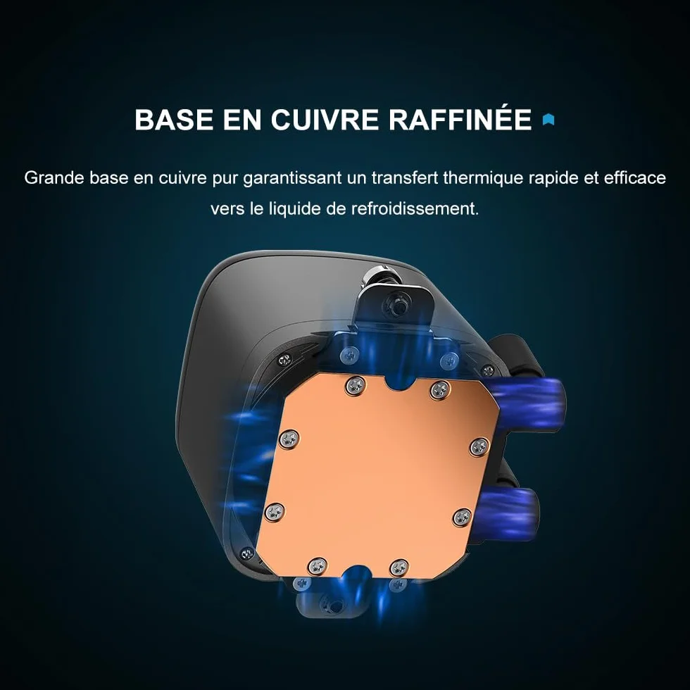 Chłodzenie wodne CPU SAMA L50 240 mm, efekt nieskończonego lustra, czarny | Intel LGA 1851/1700/1200/115X, AMD AM5/AM4, 2x120mm ARGB (synchronizacja z płytą główną), PWM, cicha praca, wentylatory 28 mm