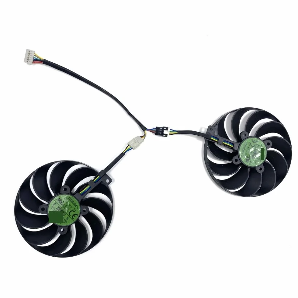 95 mm 6PIN T129215SU RX5500 XT 5700 GTX1660 wentylator GPU do ASUS ROG-STRIX-RX 5500 RX 5700-O8G-EVO GTX1650-A4G do gier wentylatory chłodzące części laptopa (2 szt.)