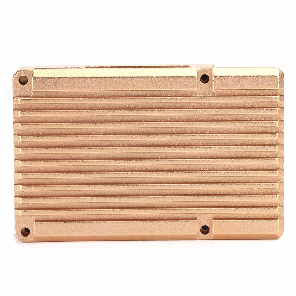 Obudowa ochronna ze stopu aluminium do Raspberry Pi 3 model 2B/3B, odprowadzanie ciepła, akcesoria komputerowe (złota)