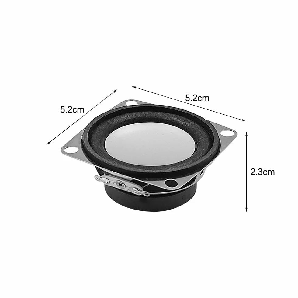 2PCS 4Ohm DIY Mały pełnozakresowy głośnik audio Stereo Woofer Głośnik do samodzielnego montażu