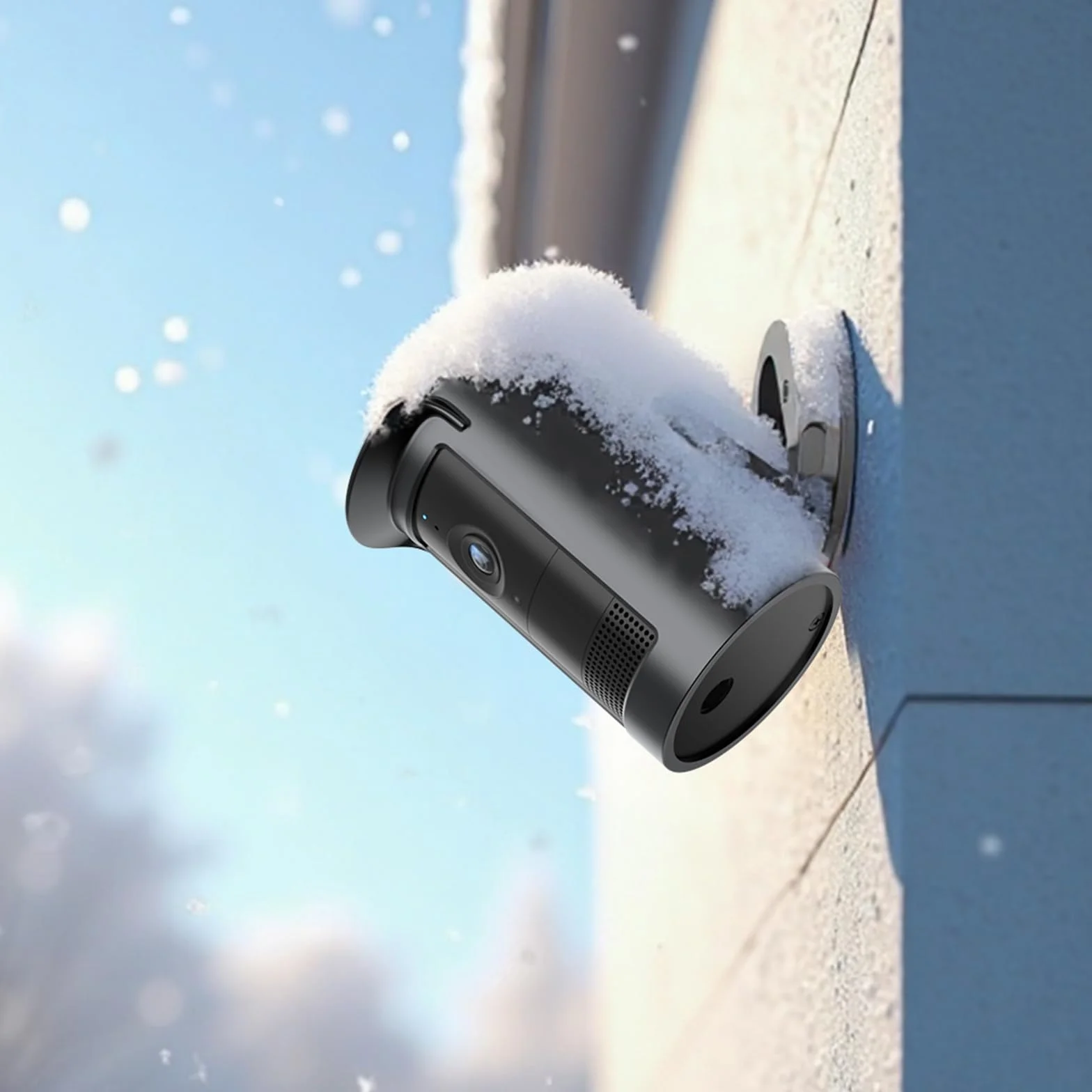 Fintie Silikonowe Etui Ochronne do Ring Outdoor Cam Plus, Czarne, Odporne na Warunki Atmosferyczne