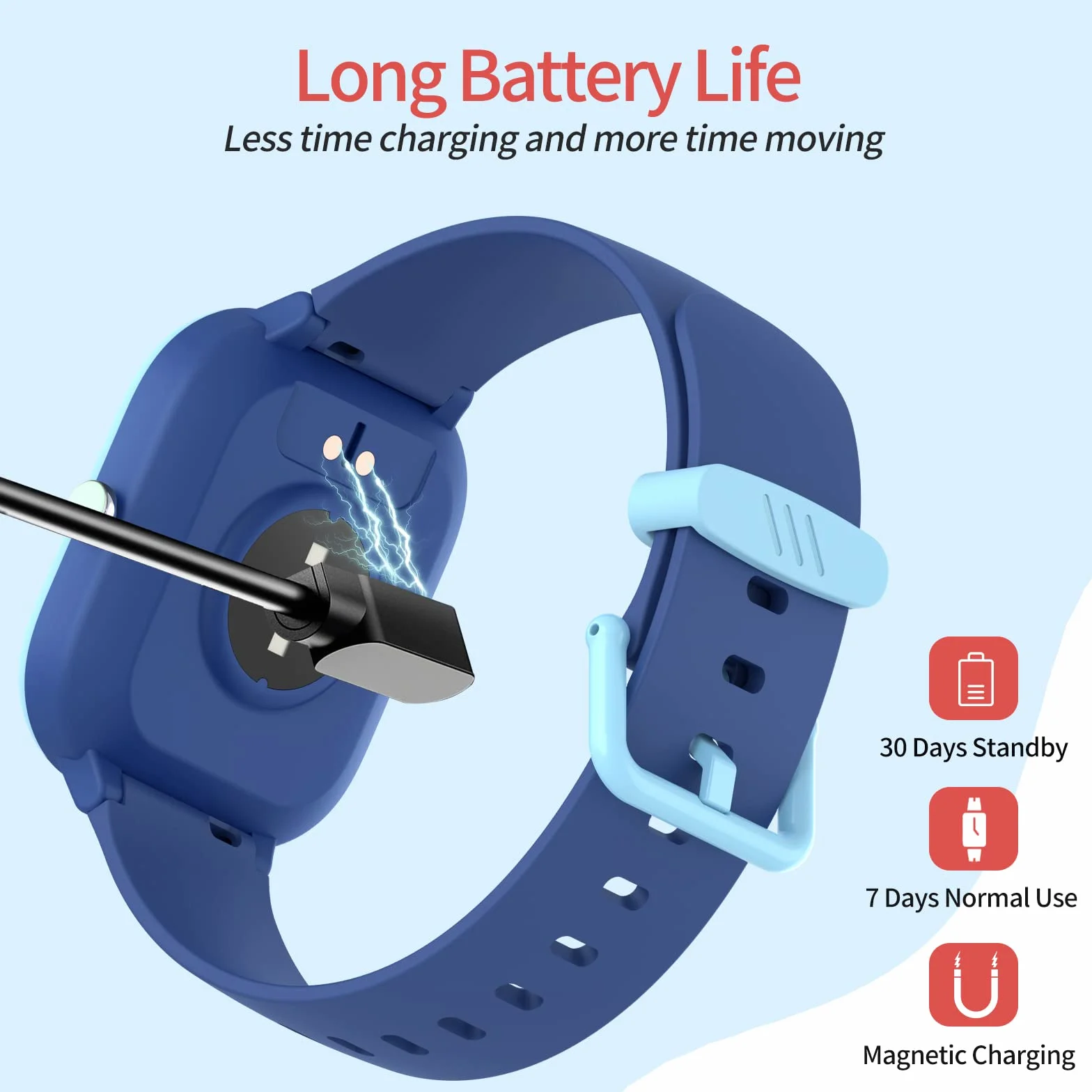 ids Fitness Tracker zegarek IP68, wodoodporny smartwatch dla dzieci z 19 trybami sportowymi, krokomierzem, trybem snu, dla dzieci, chłopców, dziewcząt