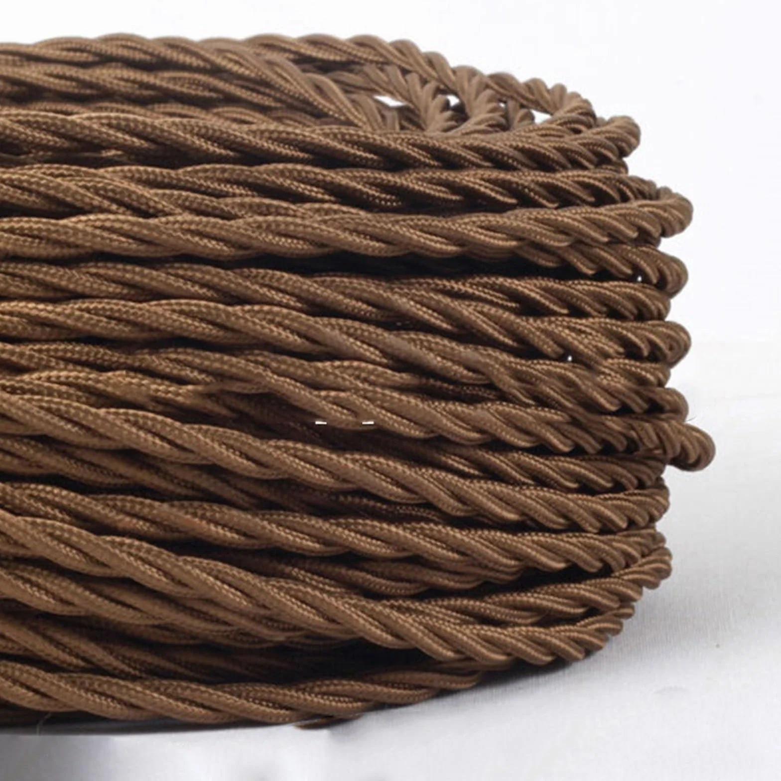 Kategoria: Związki tkankowe， Kabel zasilający 3-żyłowy 0,75 mm, wielokolorowy, różne rozmiary do oświetlenia(Brown,20m)