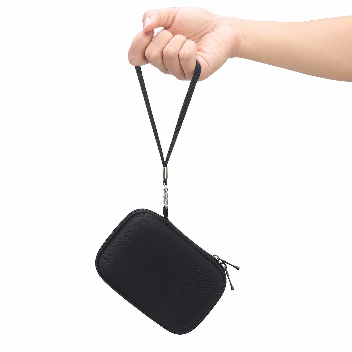 Lacdo zewnętrzna torba na dysk twardy pokrowiec ochronny do Samsung T9 Portable Solid State Drives 1TB 2TB 4TB USB 3.2 External SSD EVA odporny na wstrząsy futerał, Czarny+Czarny