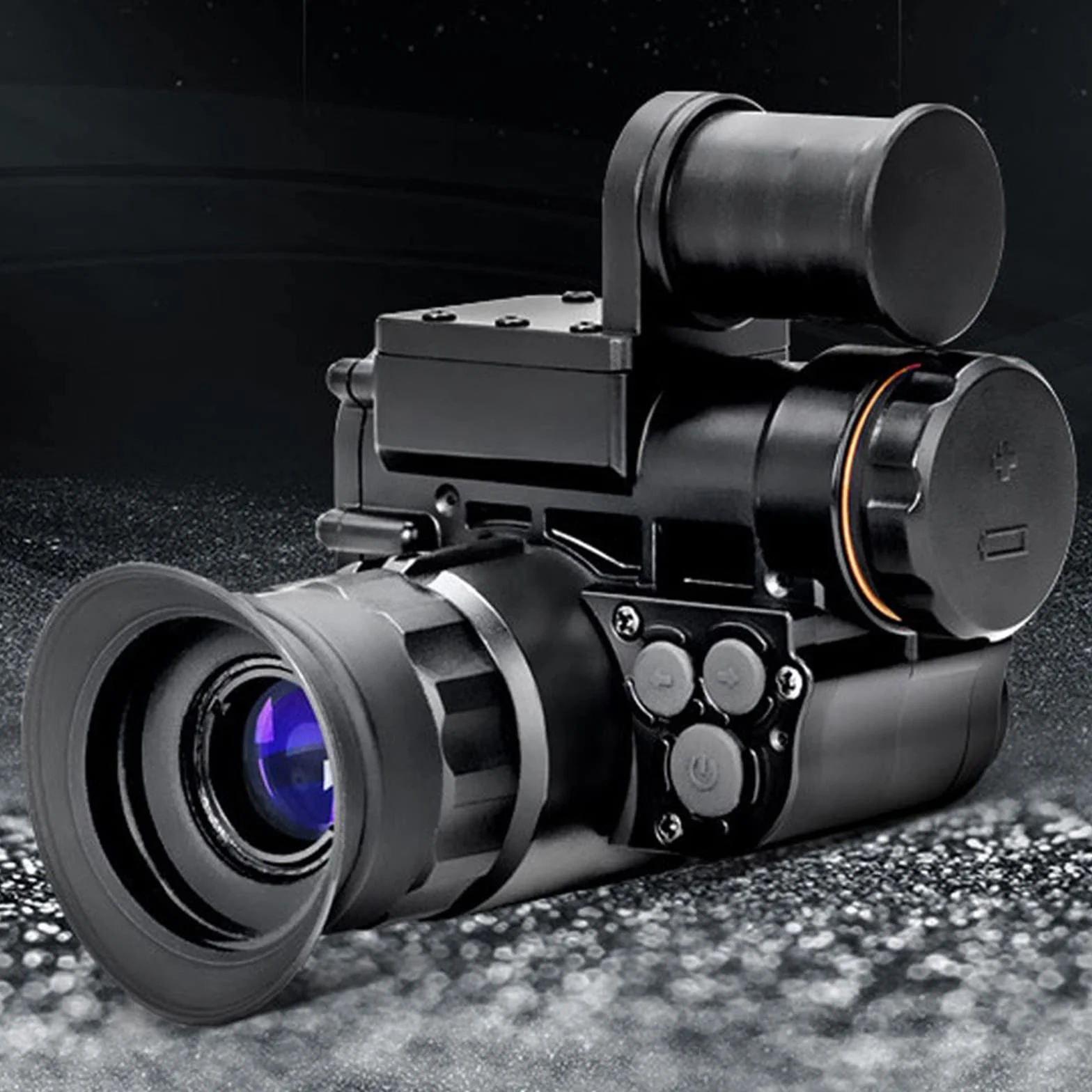Noktowizor, NVG10 gogle noktowizyjne zielony monokularowy 1080p hełm taktyczny Head Night-Vision Range 200m/656ft do nadzoru myśliwskiego(Without mount)