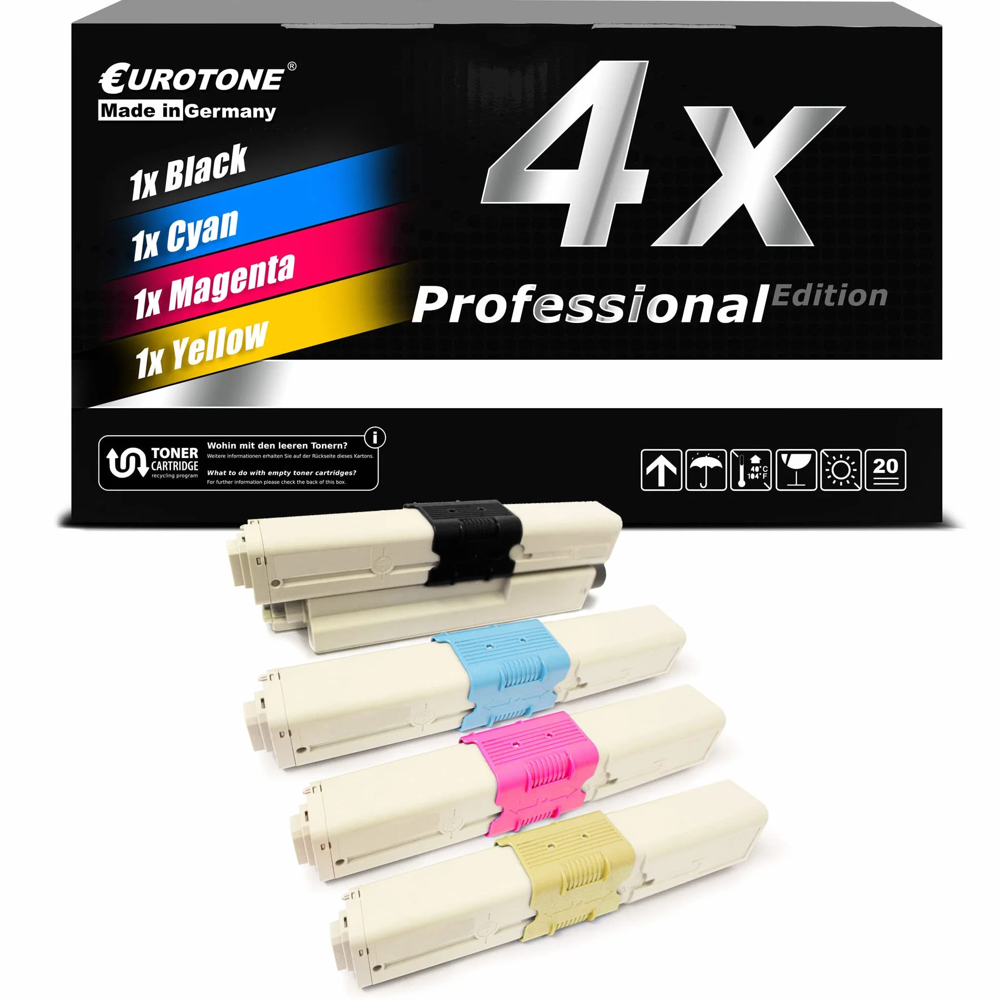4 x XXL alternatywny toner im zestaw do Oki C310DN C330DN C331DN C510DN C511DN C530DN C531DN MC351DN MC352DN MC361DN MC362DN MC561DN MC562DN Premium Ware