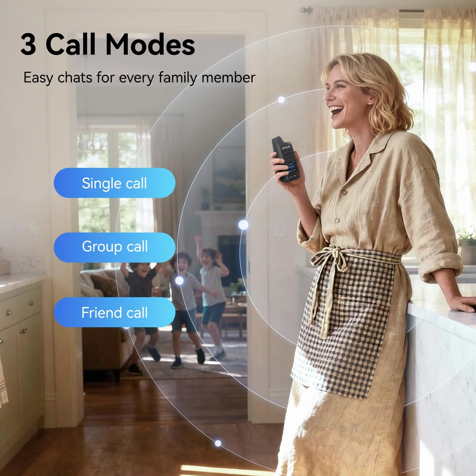 Retevis L71 Radiotelefon sieciowy 4G, Nieograniczony Zasięg, Typu C, Obsługa Wi-Fi i Zello, 4000 mAh, Przenośne Radiotelefony Dwukierunkowe z Funkcją PoC na Rodzinne Wycieczki (1 Szt.)