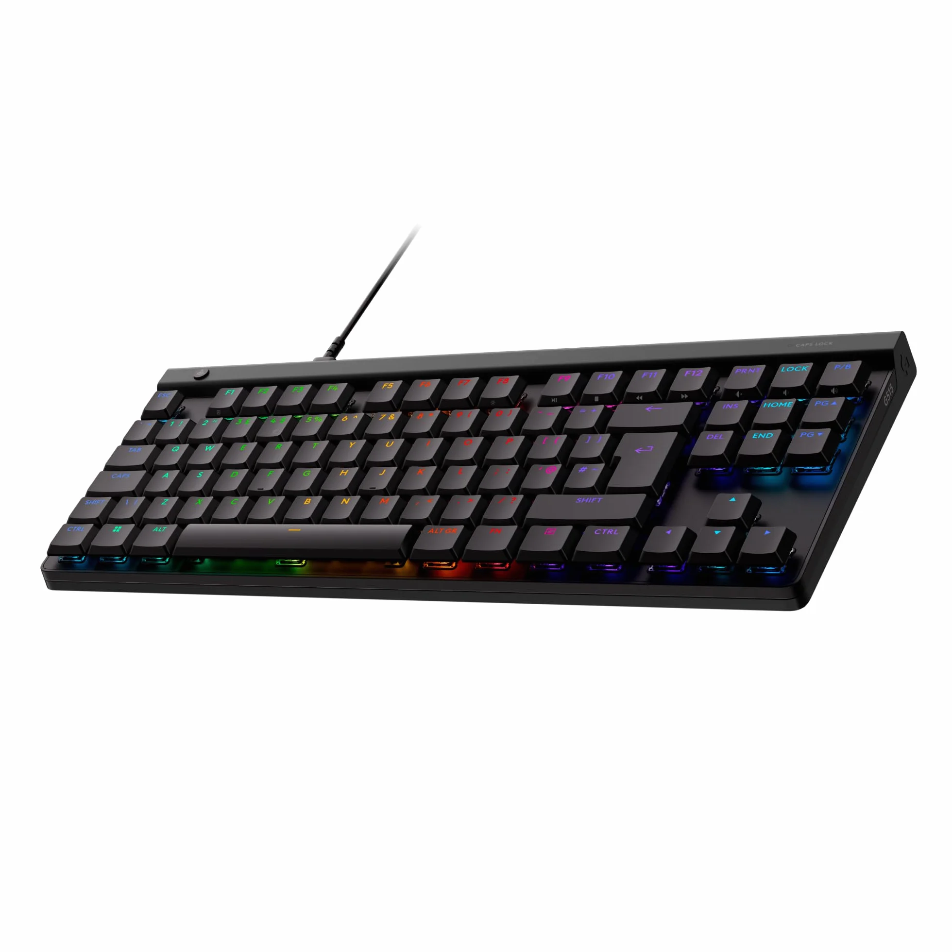Logitech G G515 TKL, przewodowa niskoprofilowa klawiatura do gier | QWERTY układ UK angielski - Czarny