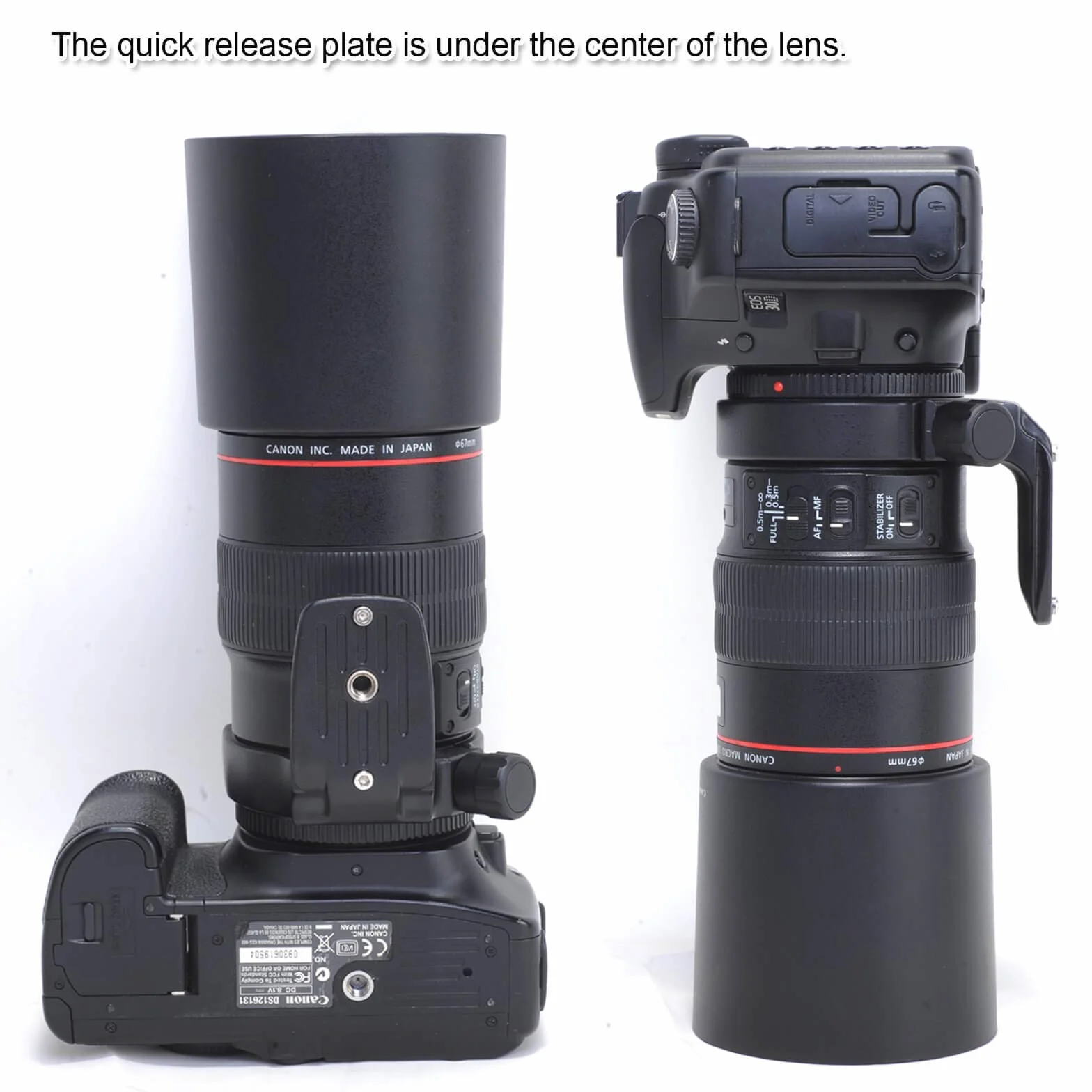 iShoot Obrabiana CNC średnica 68 mm pierścień do montażu na statywie kołnierz obiektywu do Canon EF 100 mm f/2,8 l makro IS USM, wbudowana płyta szybkiego uwalniania 55 mm kompatybilna z głowicą