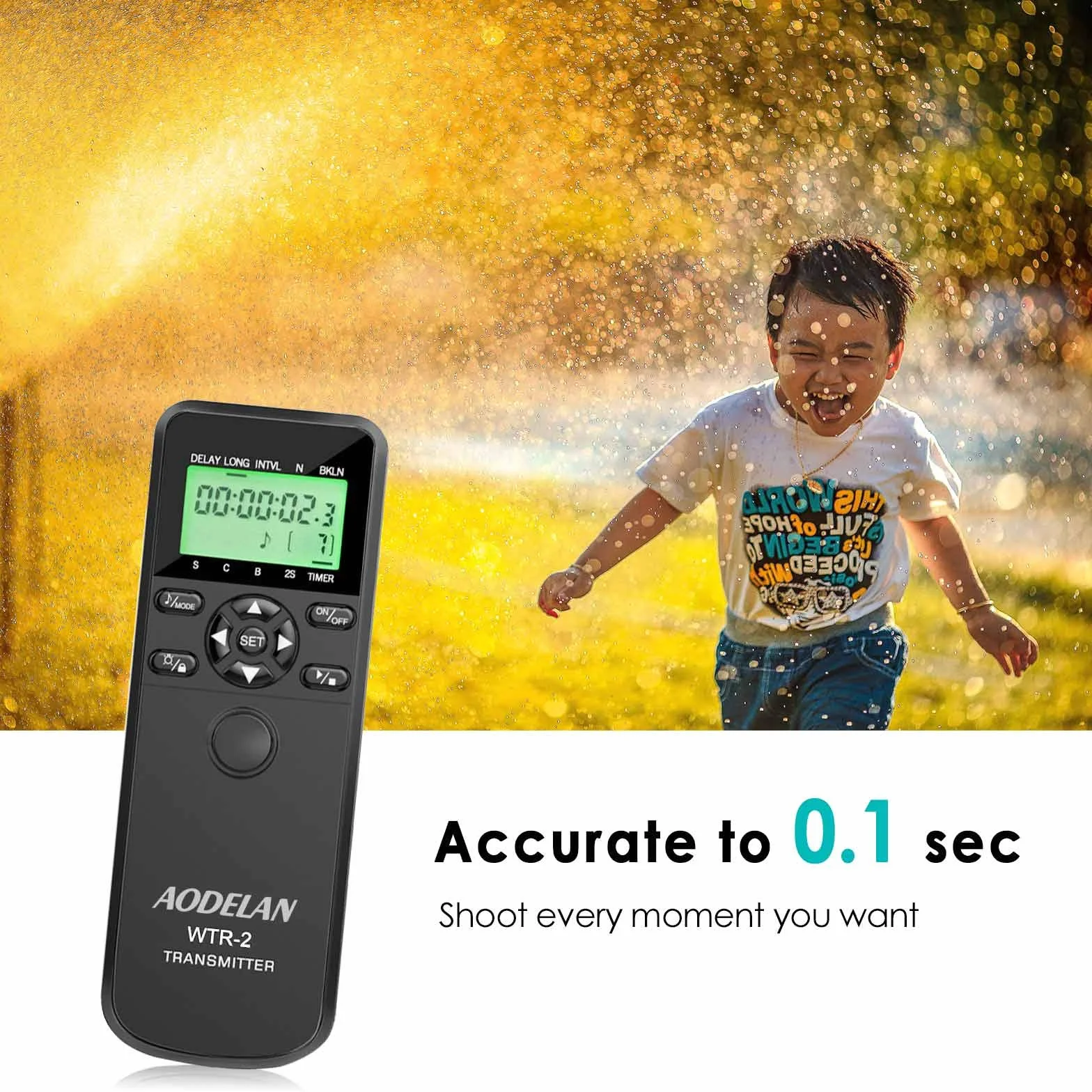 AODELAN Timer pilot zdalnego sterowania zwalniacz migawki bezprzewodowy zestaw do Nikon D3300 D3200 D750 D610 D7200 D5000 D3100 D500 D700 D810 D850 Z7 Z6 Coolpix P1000