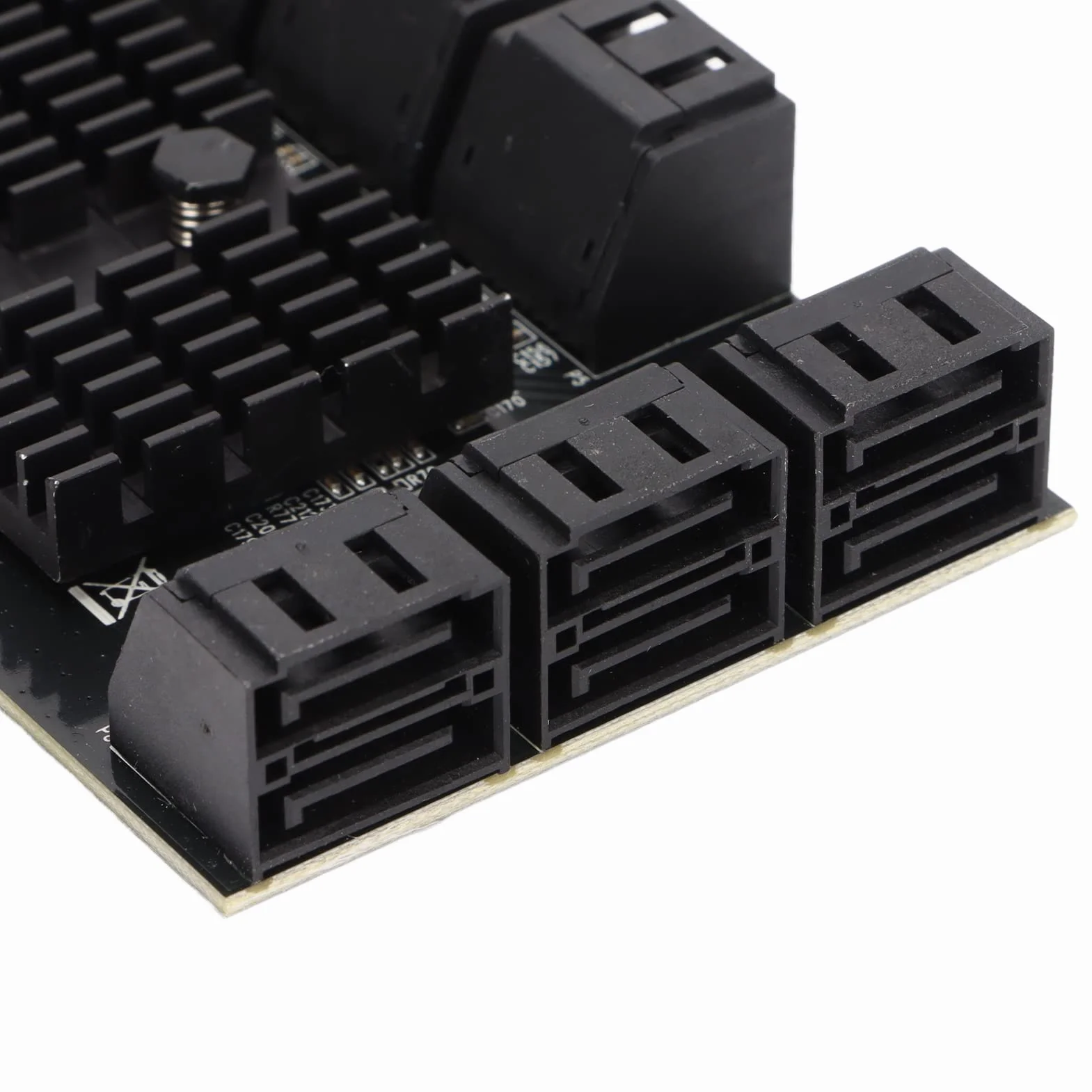 Fdit Adapter PCIe SATA, 16-portowy kontroler SATA 3.0, karta rozszerzeń PCI Express X1, kompatybilna z gniazdem X4/X8/X16, do Server/2003/Vista/7/8 (32/64 bit)/MAC/Linux