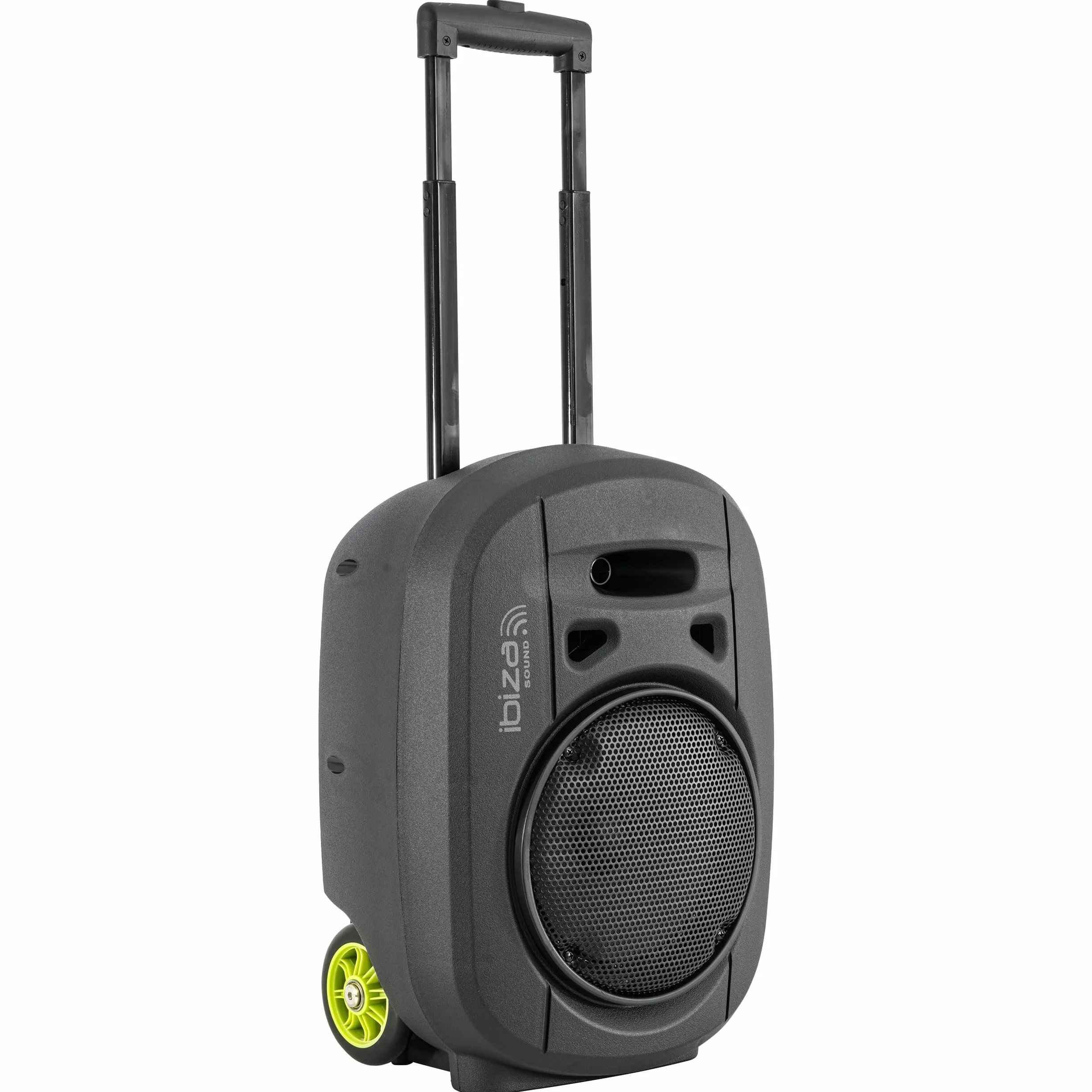Ibiza - PORT8VHF-MKII-TWS - Przenośny głośnik 8"/400W MAX z 1 mikrofonem przewodowym i 1 mikrofonem VHF, pilotem i etui na akcesoria - Bluetooth, USB, SD i TWS - 6-8 godzin autonomii