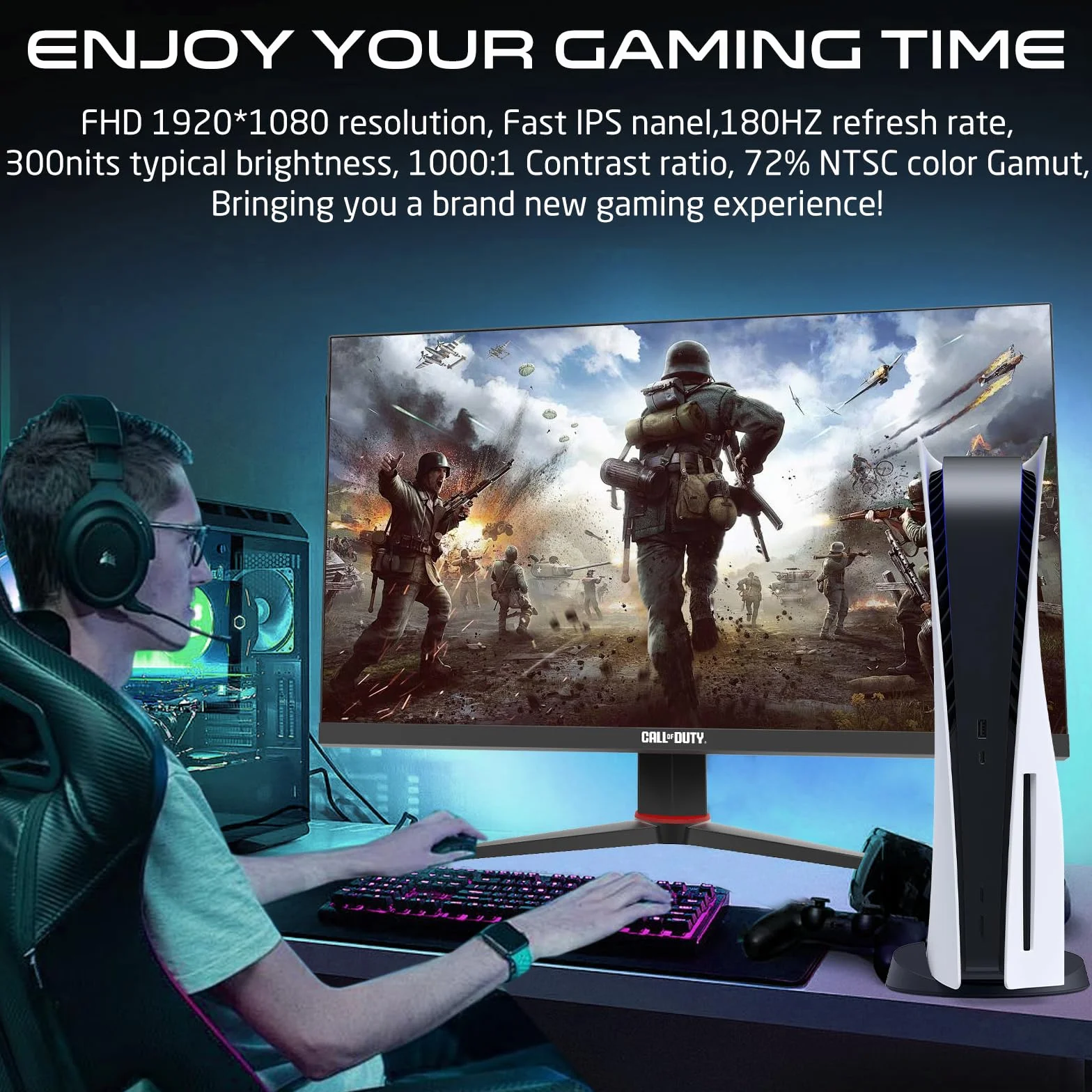 Twisted Minds GAMEON CALL OF DUTY 27" FHD - 180 Hz - CZARNY
